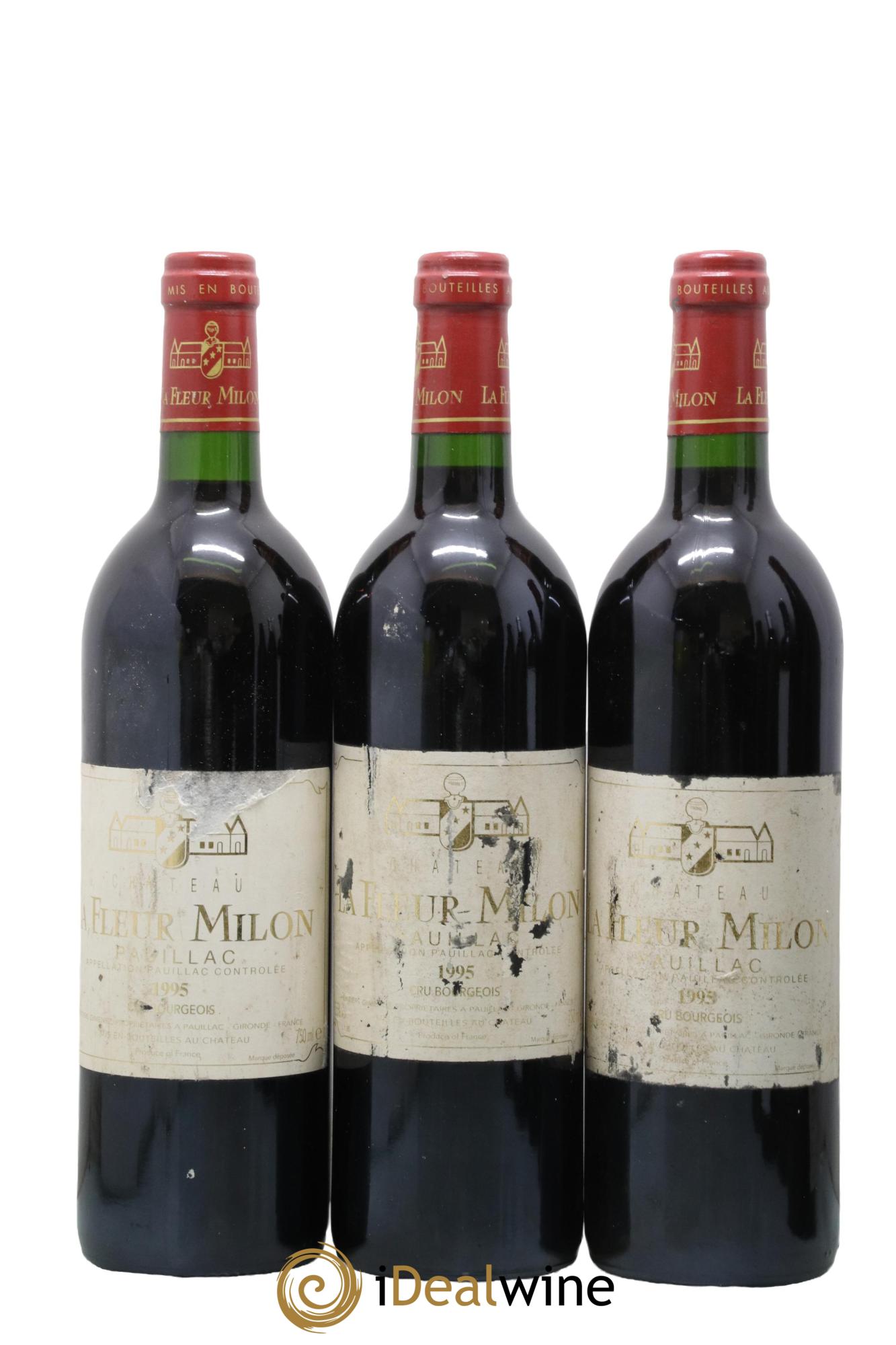 Château la Fleur Milon Cru Bourgeois 1995 - Lot de 3 bouteilles - 0