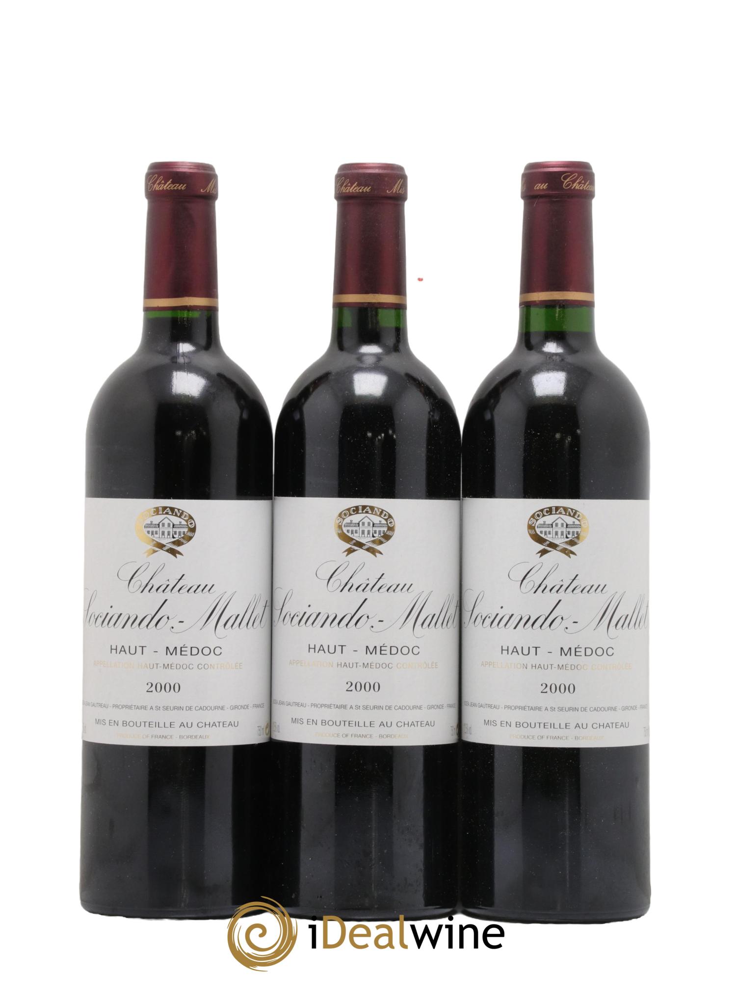 Château Sociando Mallet  2000 - Lot of 12 bottles - 4