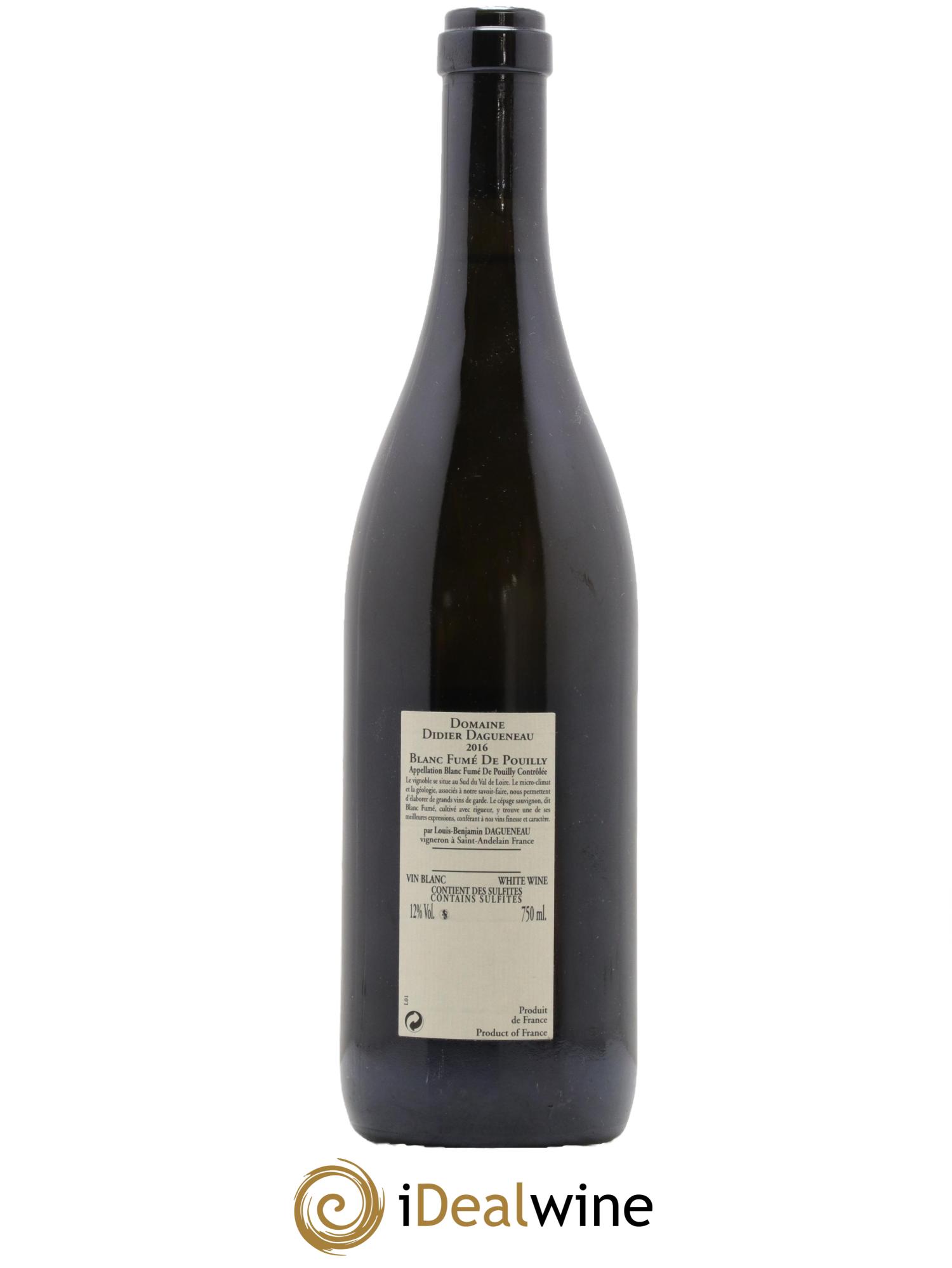 Vin de France Blanc Etc Dagueneau (Domaine Didier - Louis-Benjamin) 2016 - Lotto di 1 bottiglia - 1