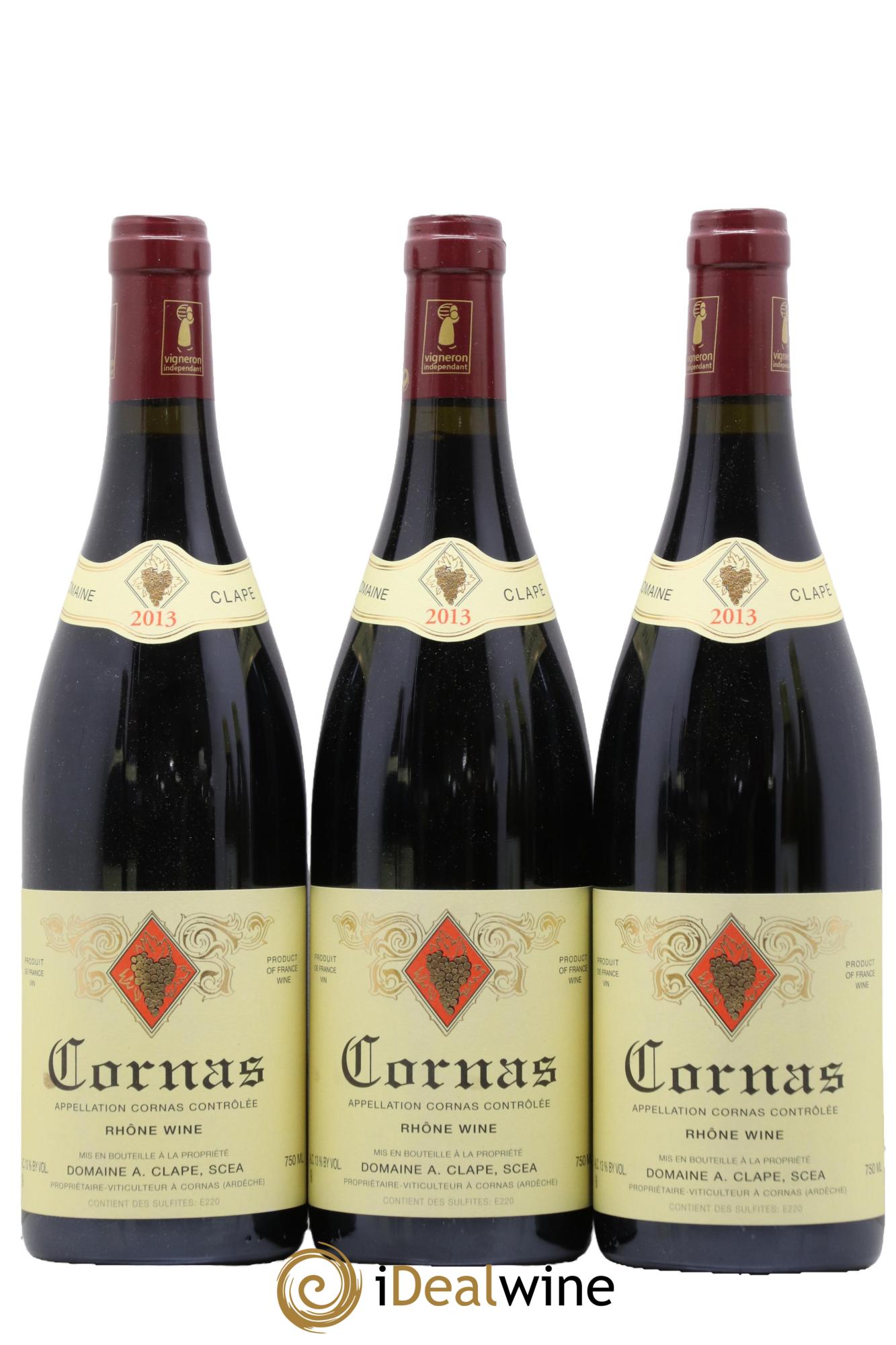 Cornas Auguste Clape 2013 - Lot of 3 bottles - 0