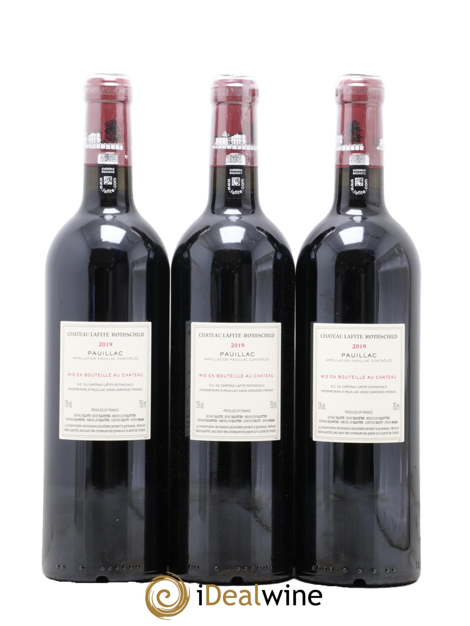 Château Lafite Rothschild 1er Grand Cru Classé 2019 - Lotto di 3 bottiglie - 1