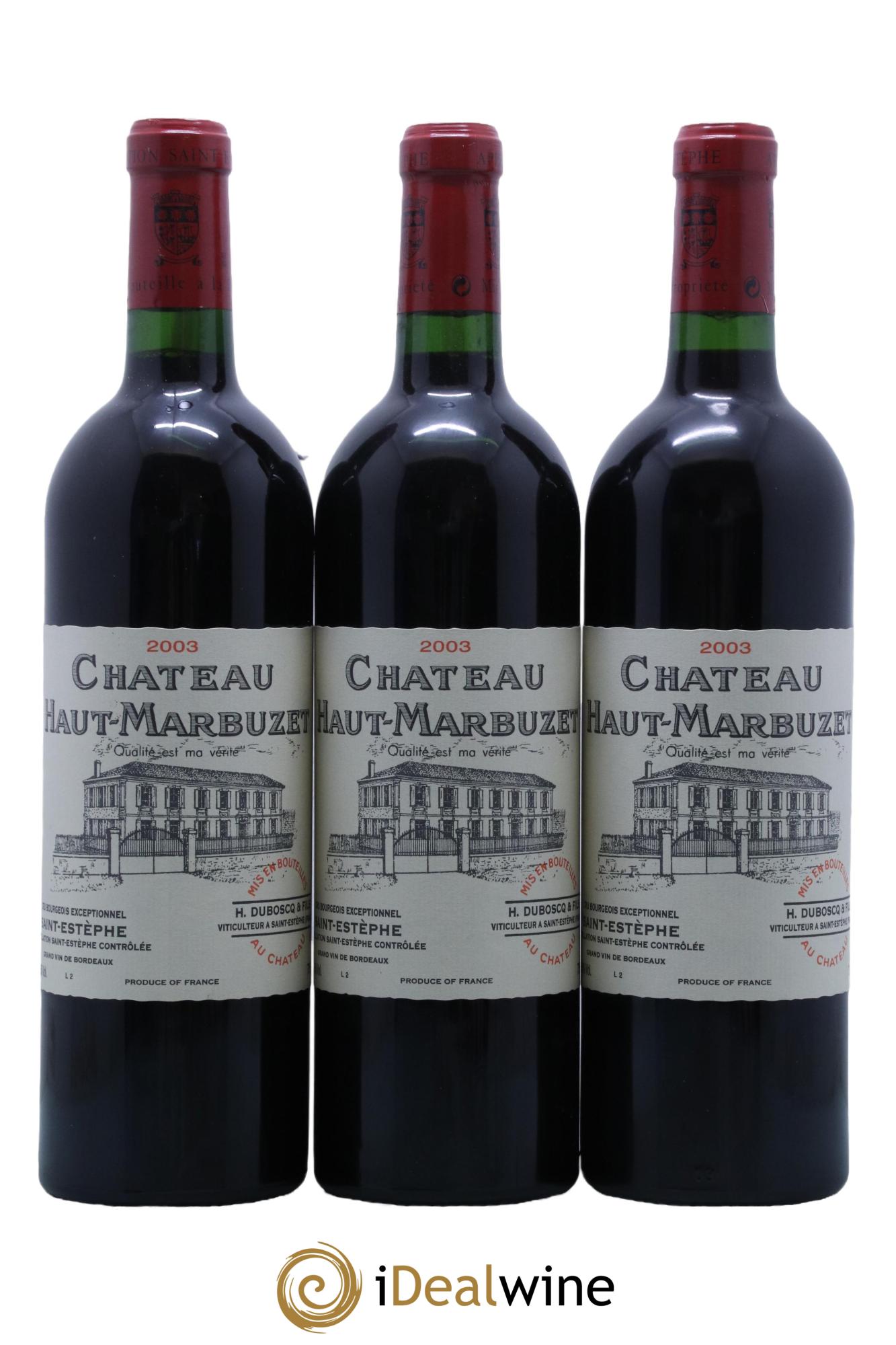 Château Haut Marbuzet  2003 - Lotto di 12 bottiglie - 3