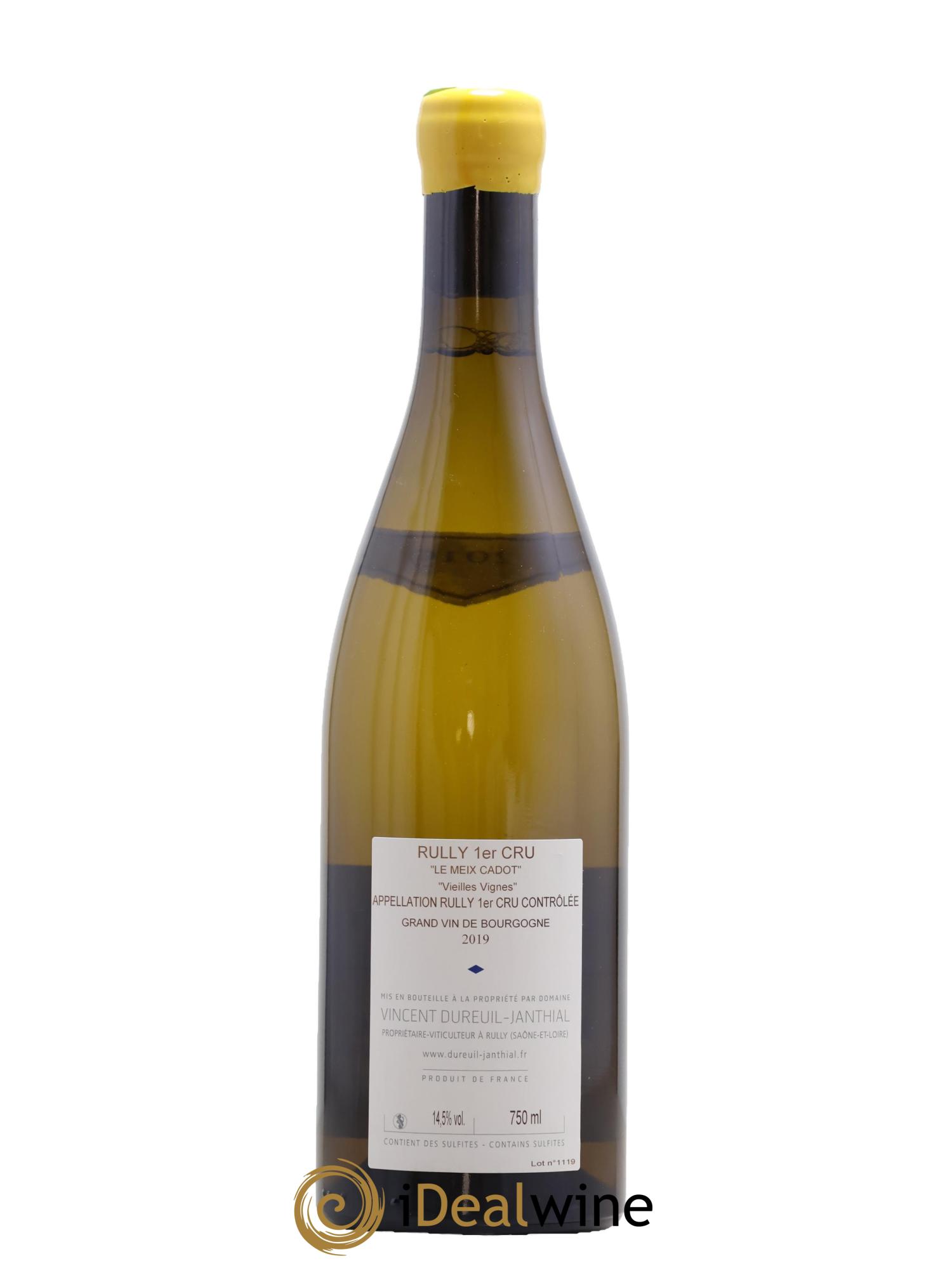 Rully 1er Cru Le Meix Cadot Vieilles Vignes Vincent Dureuil-Janthial 2019 - Lotto di 1 bottiglia - 1