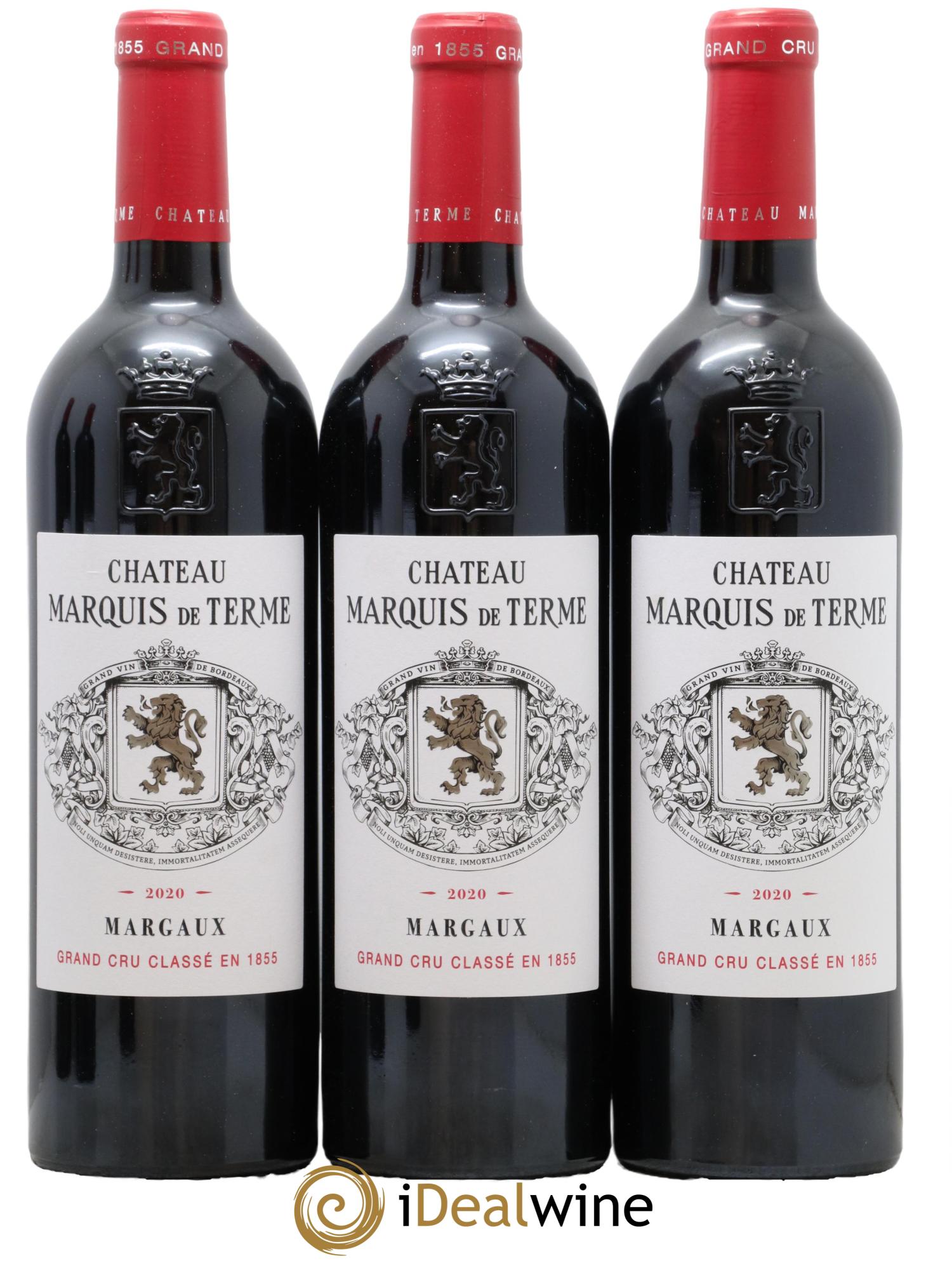 Château Marquis de Terme 4ème Grand Cru Classé 2020 - Lot de 6 bouteilles - 1