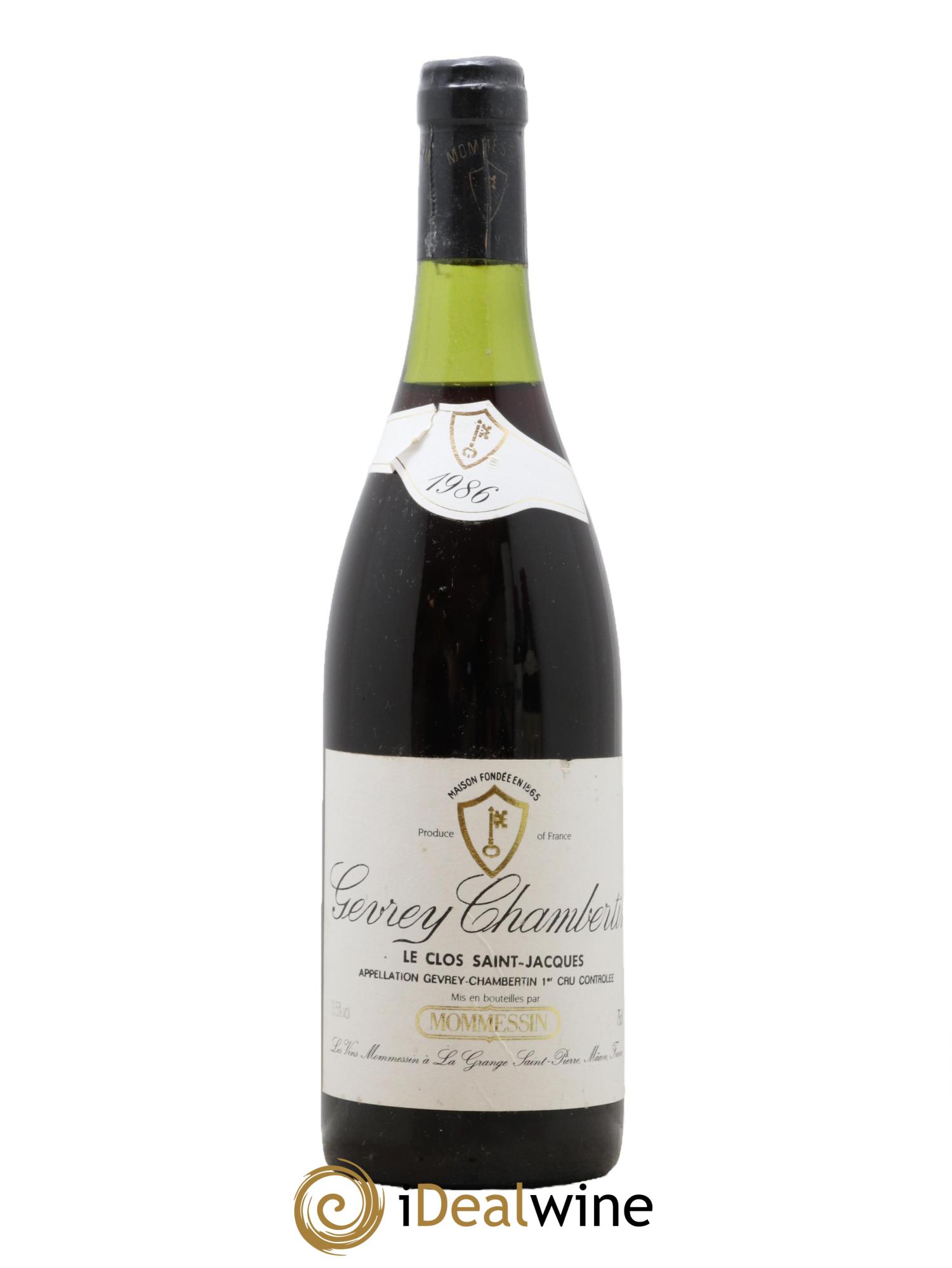 Gevrey-Chambertin 1er Cru Clos St Jacques Mommessin 1986 - Posten von 1 Flasche - 0