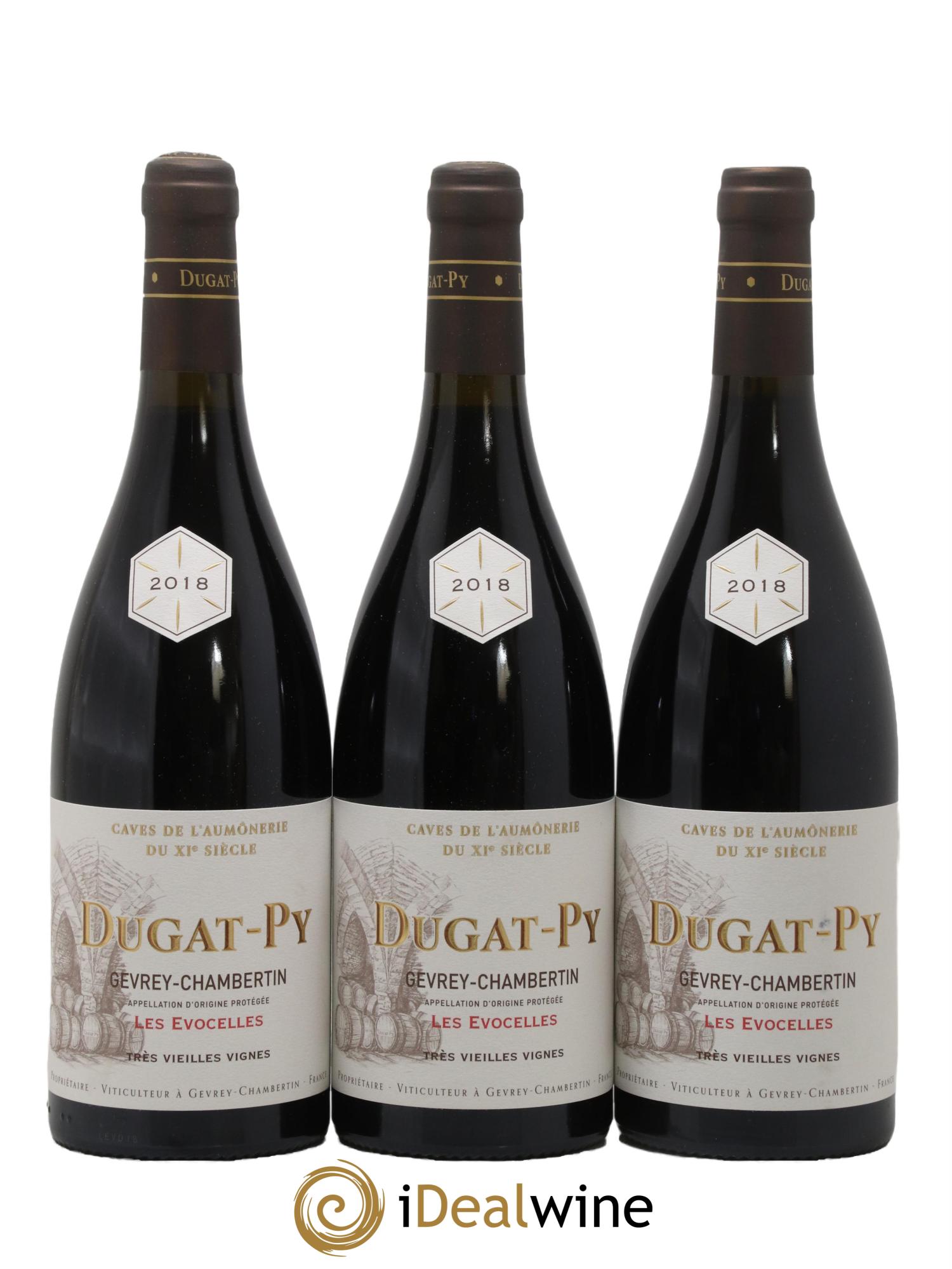 Gevrey-Chambertin Les Evocelles Vieilles Vignes Dugat-Py 2018 - Posten von 3 Flaschen - 0