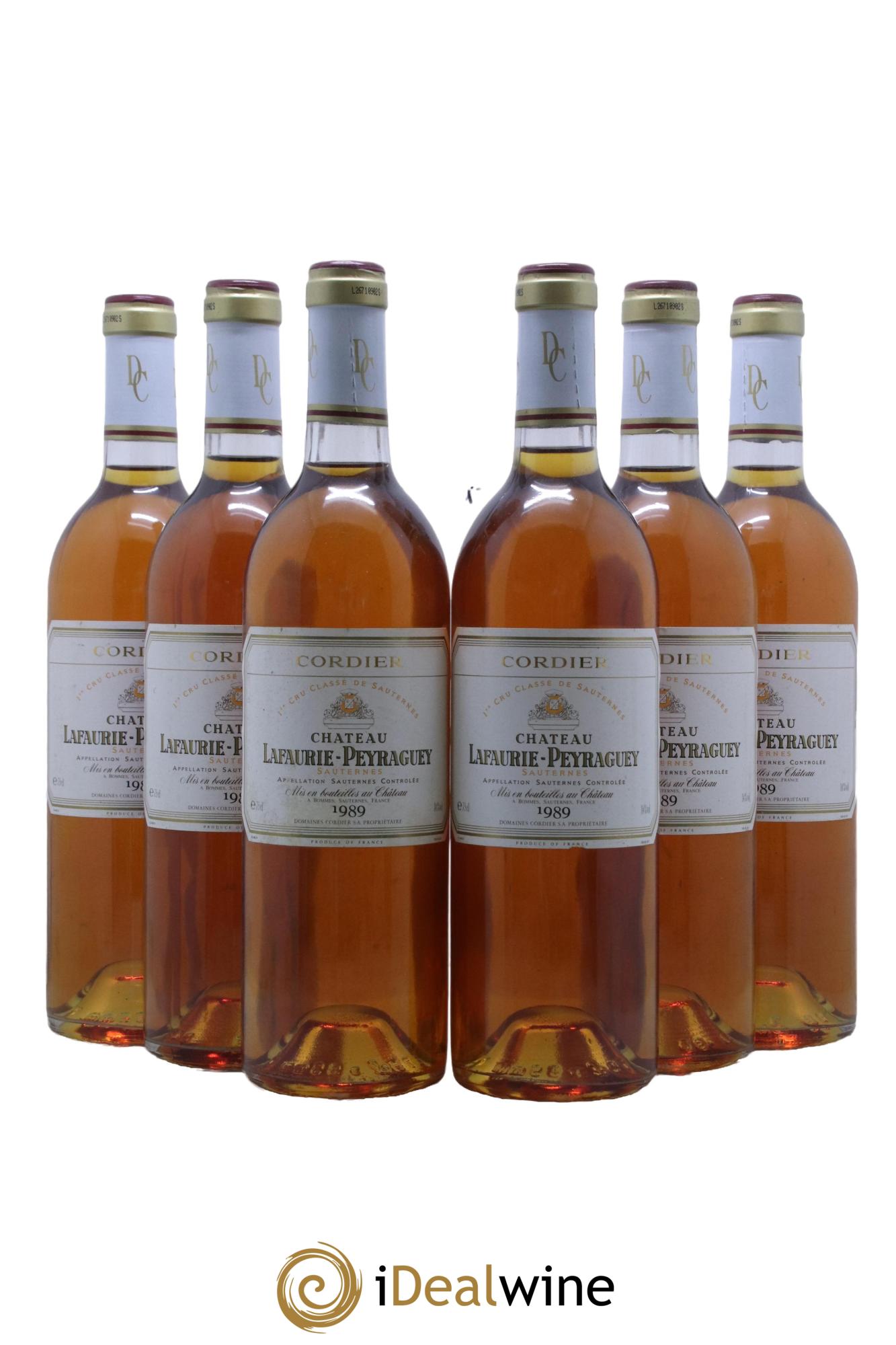 Château Lafaurie-Peyraguey 1er Grand Cru Classé  1989 - Lot of 6 bottles - 0