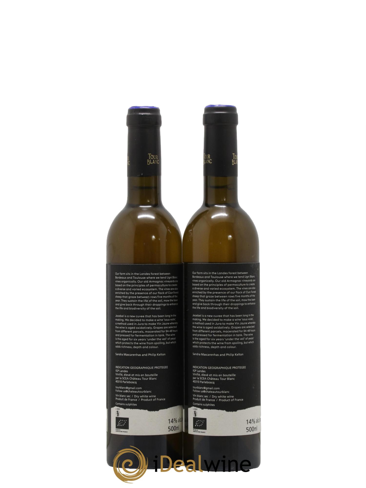 Sud-Ouest IGP Landes Vin de Voile Jezebel Château Tour Blanc 2011 - Lotto di 2 formati 50cl - 1