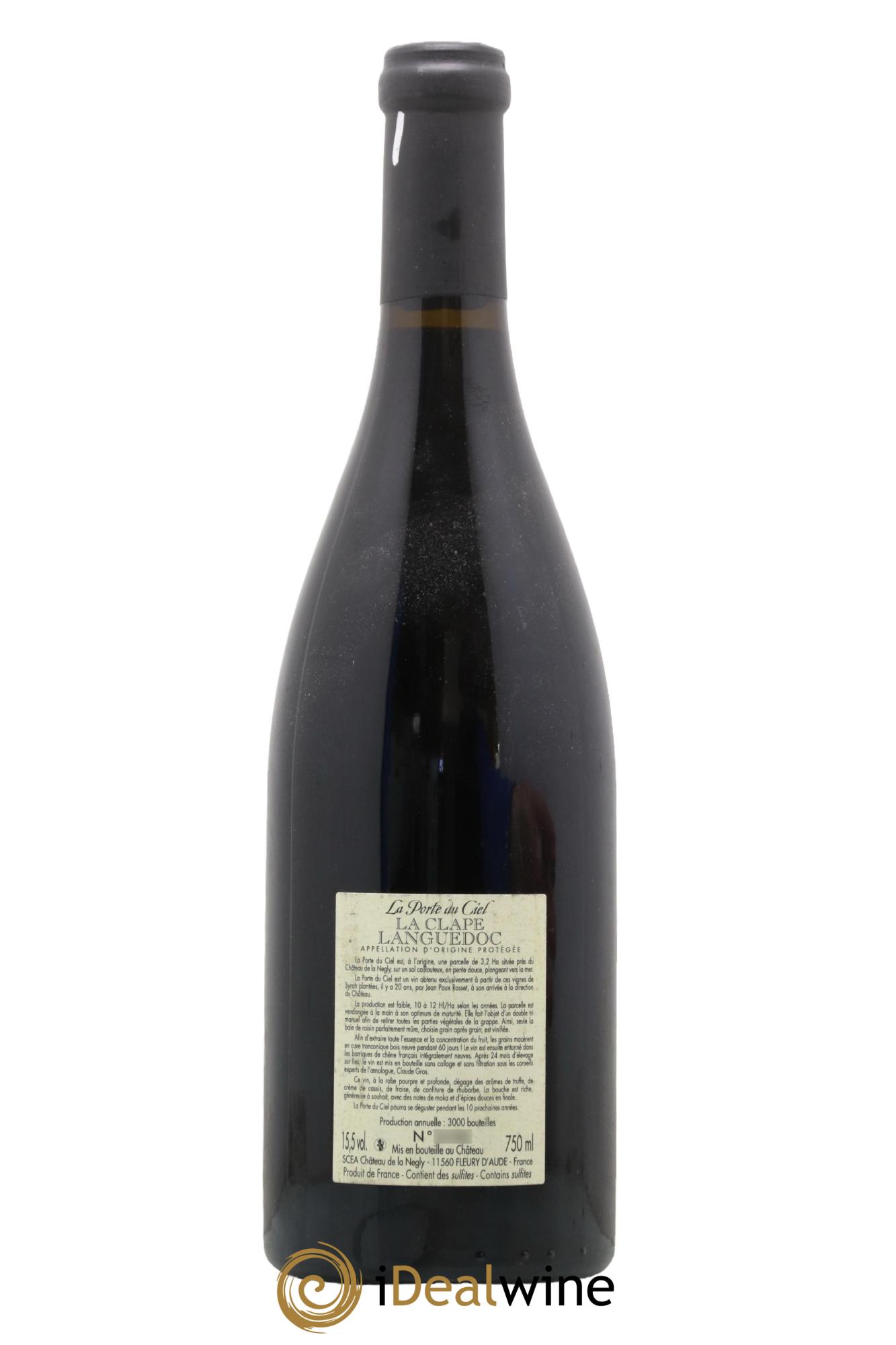 Coteaux du Languedoc La Clape Château de La Négly La Porte du Ciel Jean Paux-Rosset 2014 - Posten von 1 Flasche - 1