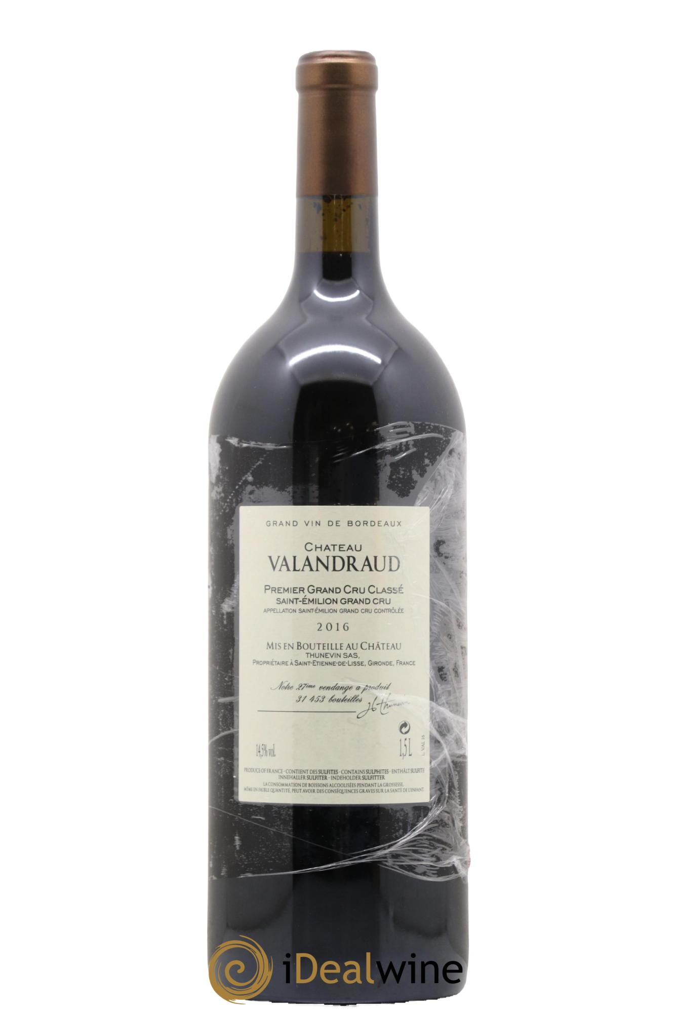 Château de Valandraud 1er Grand Cru Classé B depuis 2012 2016 - Lot of 1 magnum - 2