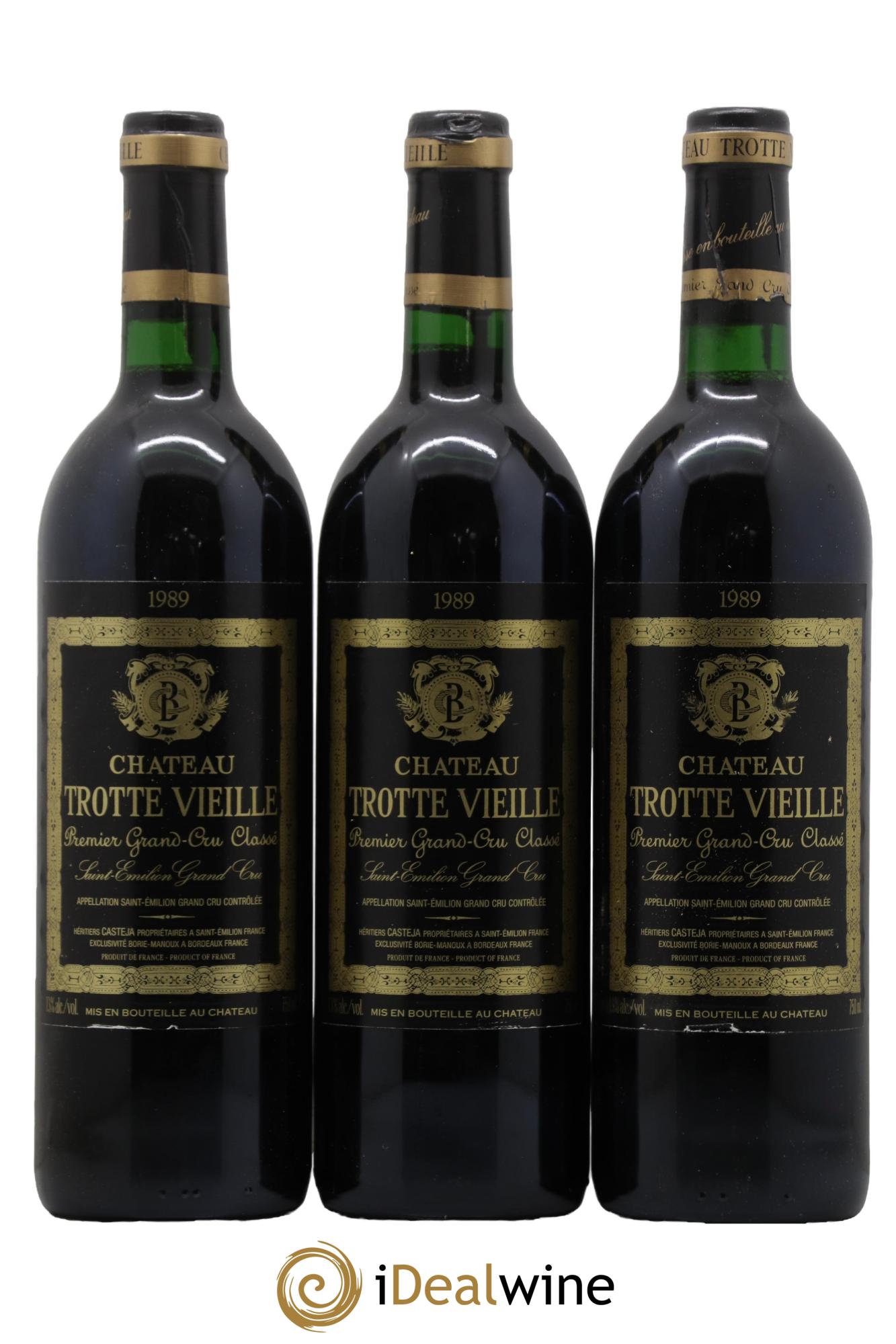 Château Trotte Vieille 1er Grand Cru Classé B 1989 - Posten von 3 Flaschen - 0