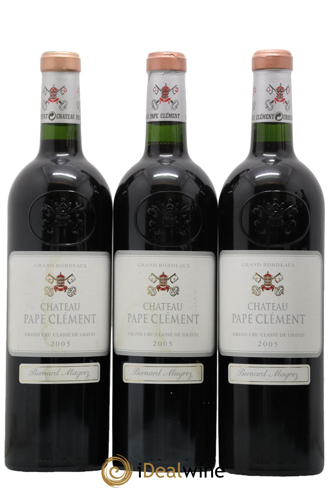 Château Pape Clément Cru Classé de Graves 2005 - Lot de 3 bouteilles - 0