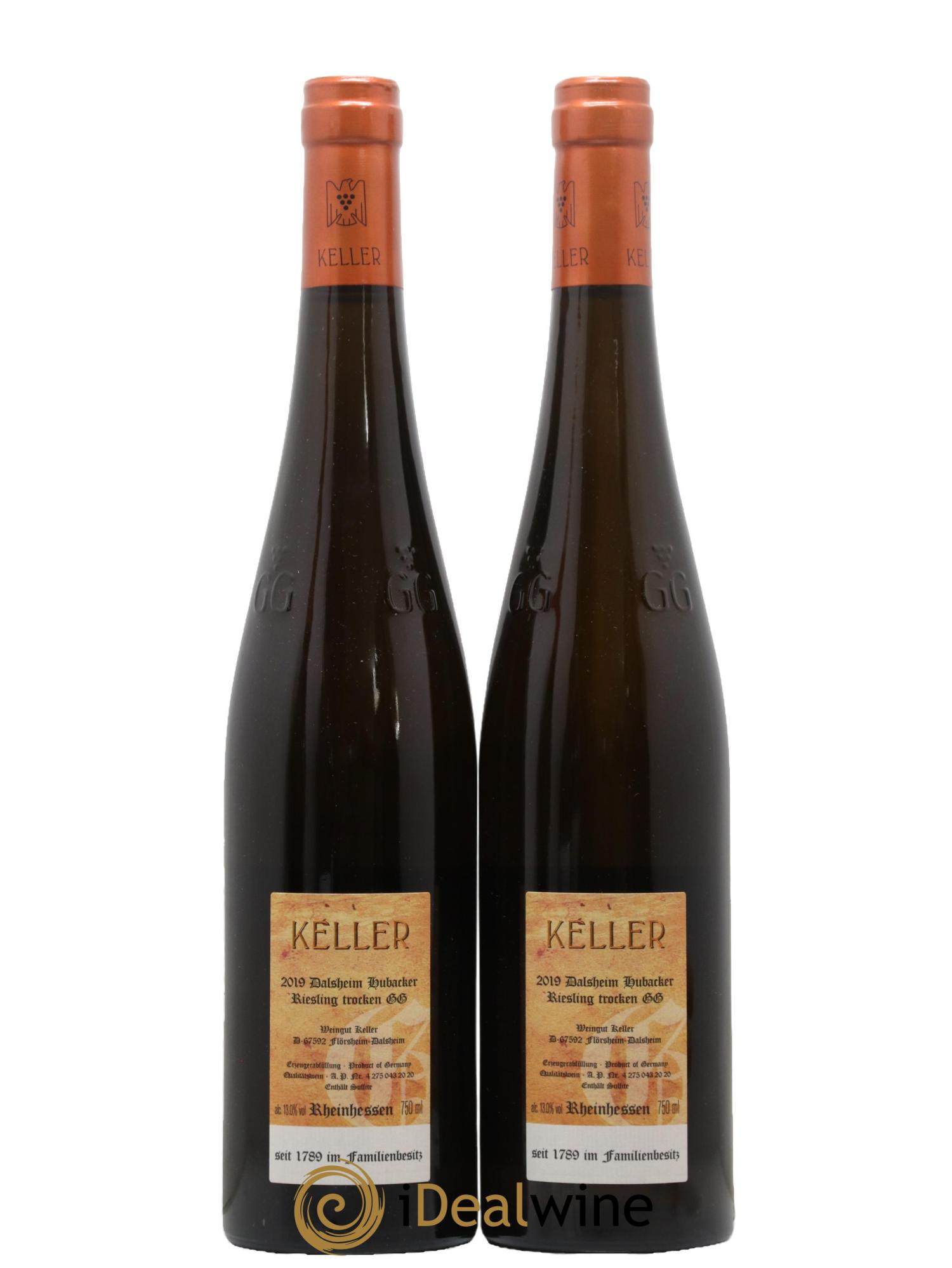 Riesling Trocken GG Dalsheim Hubacker Keller 2019 - Lot de 2 bouteilles - 1