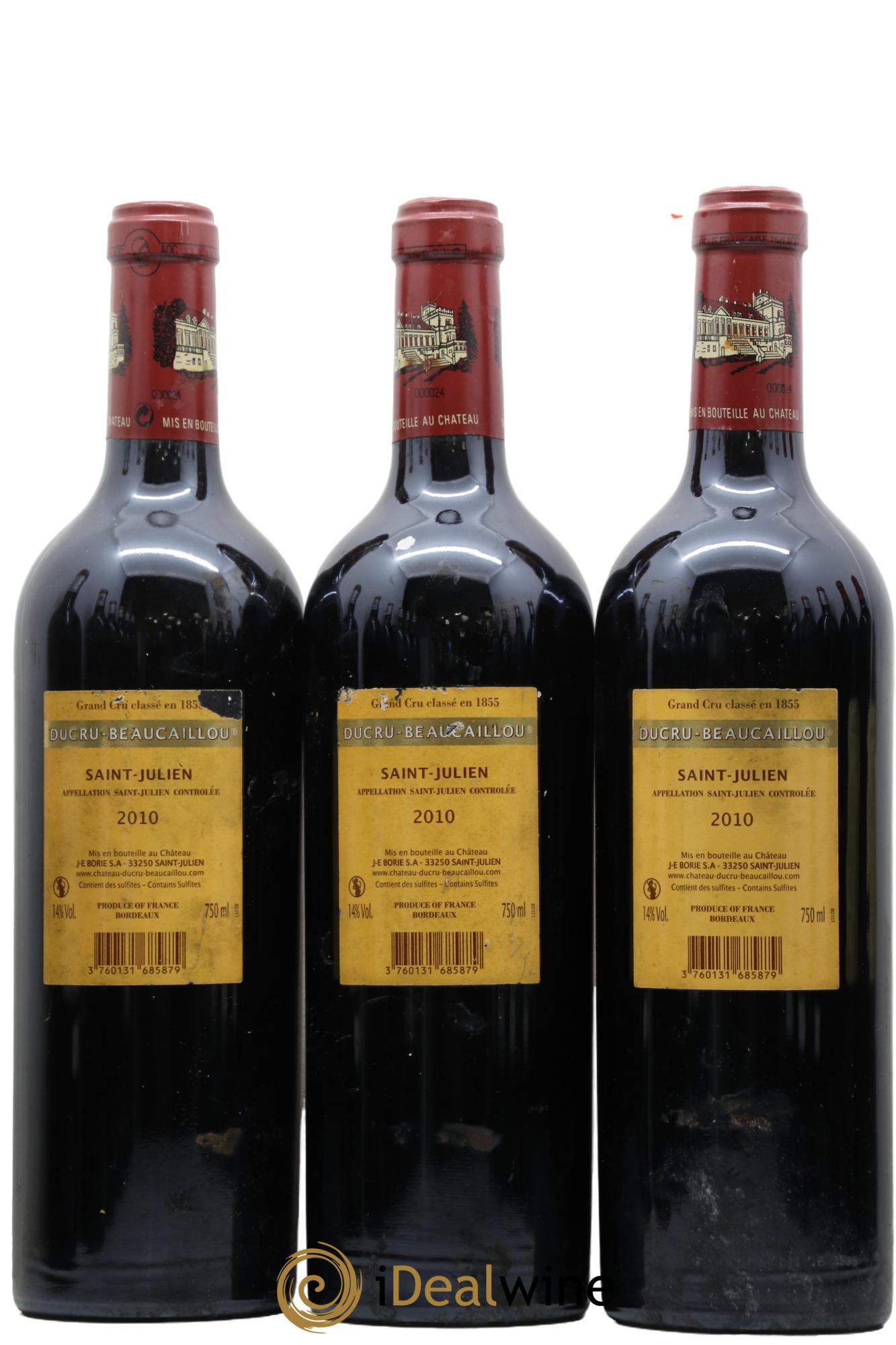 Château Ducru Beaucaillou 2ème Grand Cru Classé 2010 - Lot de 3 bouteilles - 1