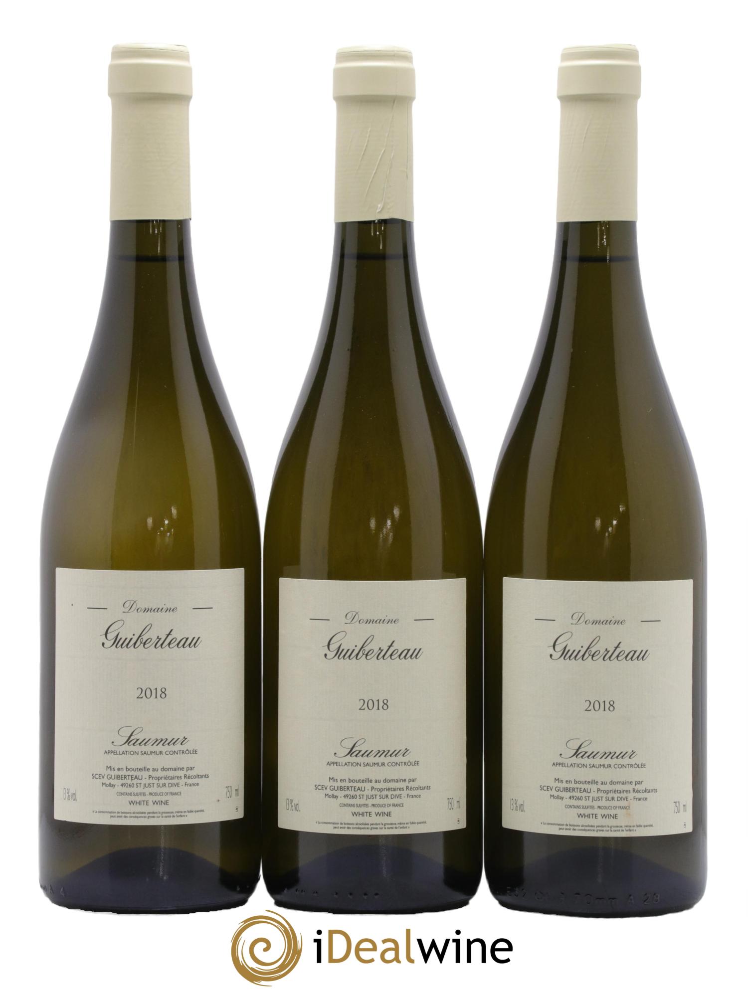 Saumur Domaine Guiberteau 2018 - Lot de 3 bouteilles - 0