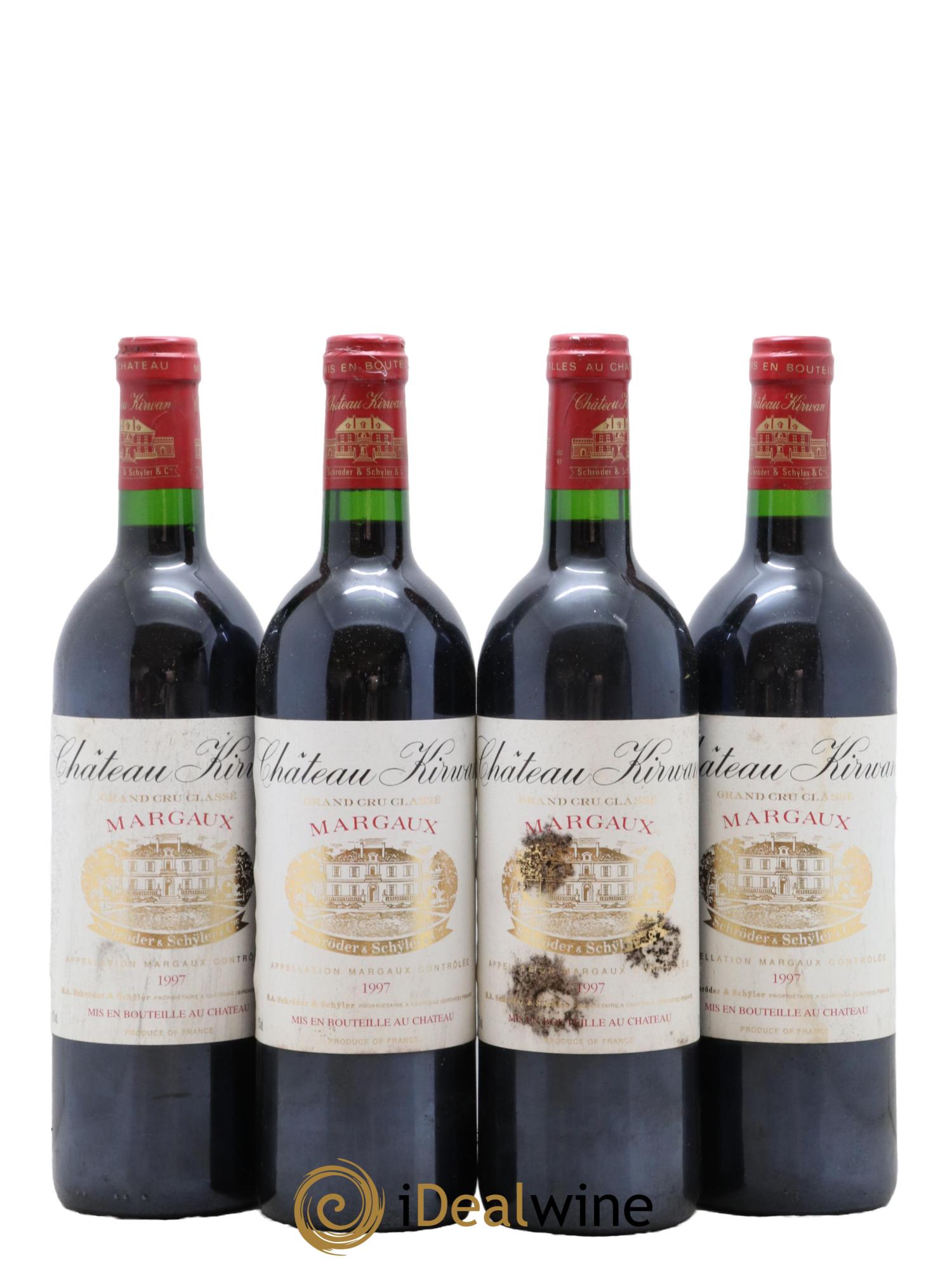 Château Kirwan 3ème Grand Cru Classé  1997 - Lot de 4 bouteilles - 0