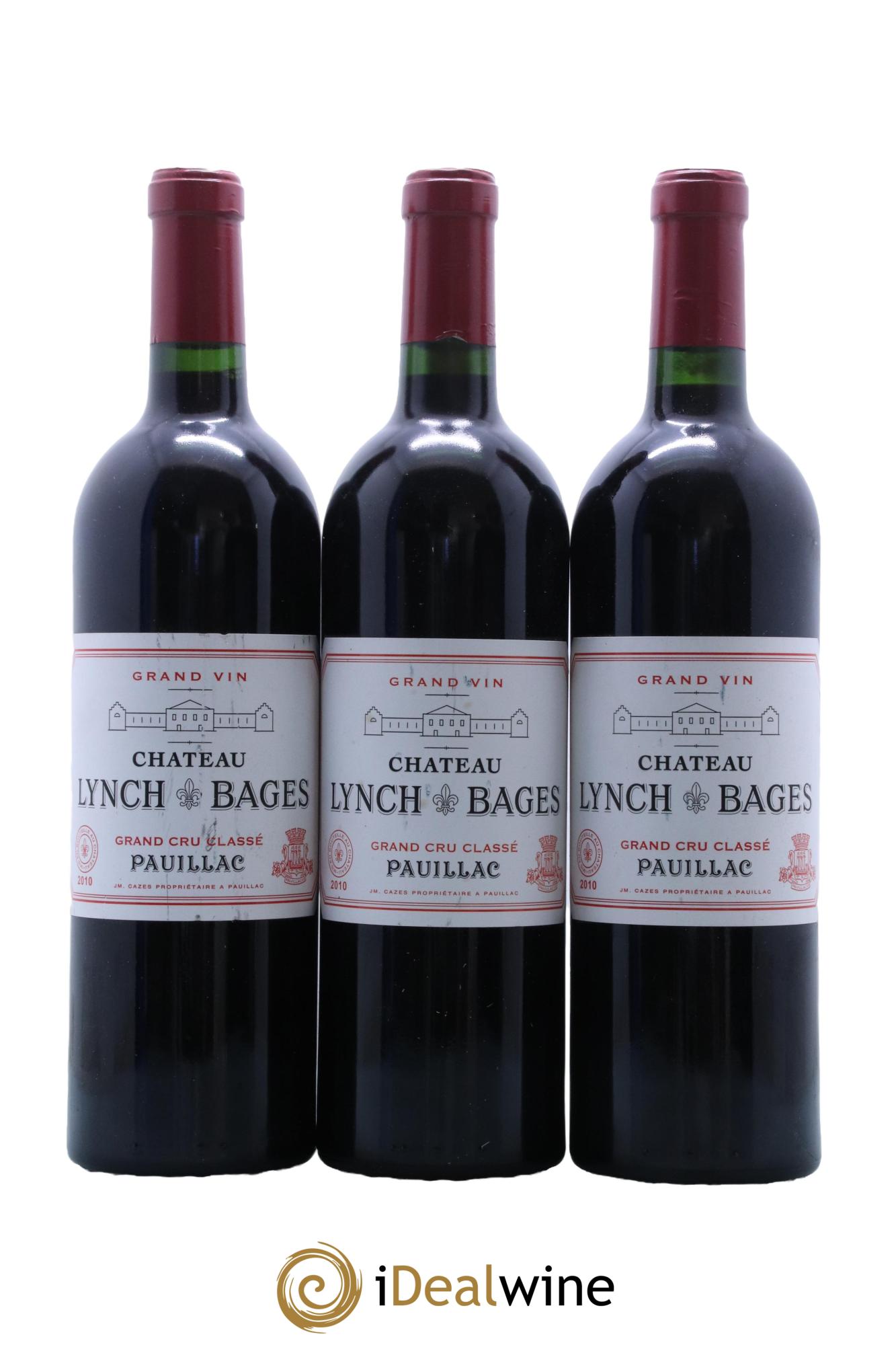 Château Lynch Bages 5ème Grand Cru Classé  2010 - Lotto di 3 bottiglie - 0