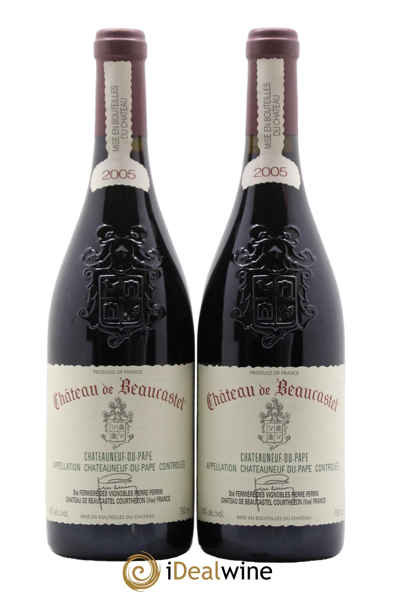 Châteauneuf-du-Pape Château de Beaucastel Famille Perrin 2005 - Lot de 2 bouteilles - 0