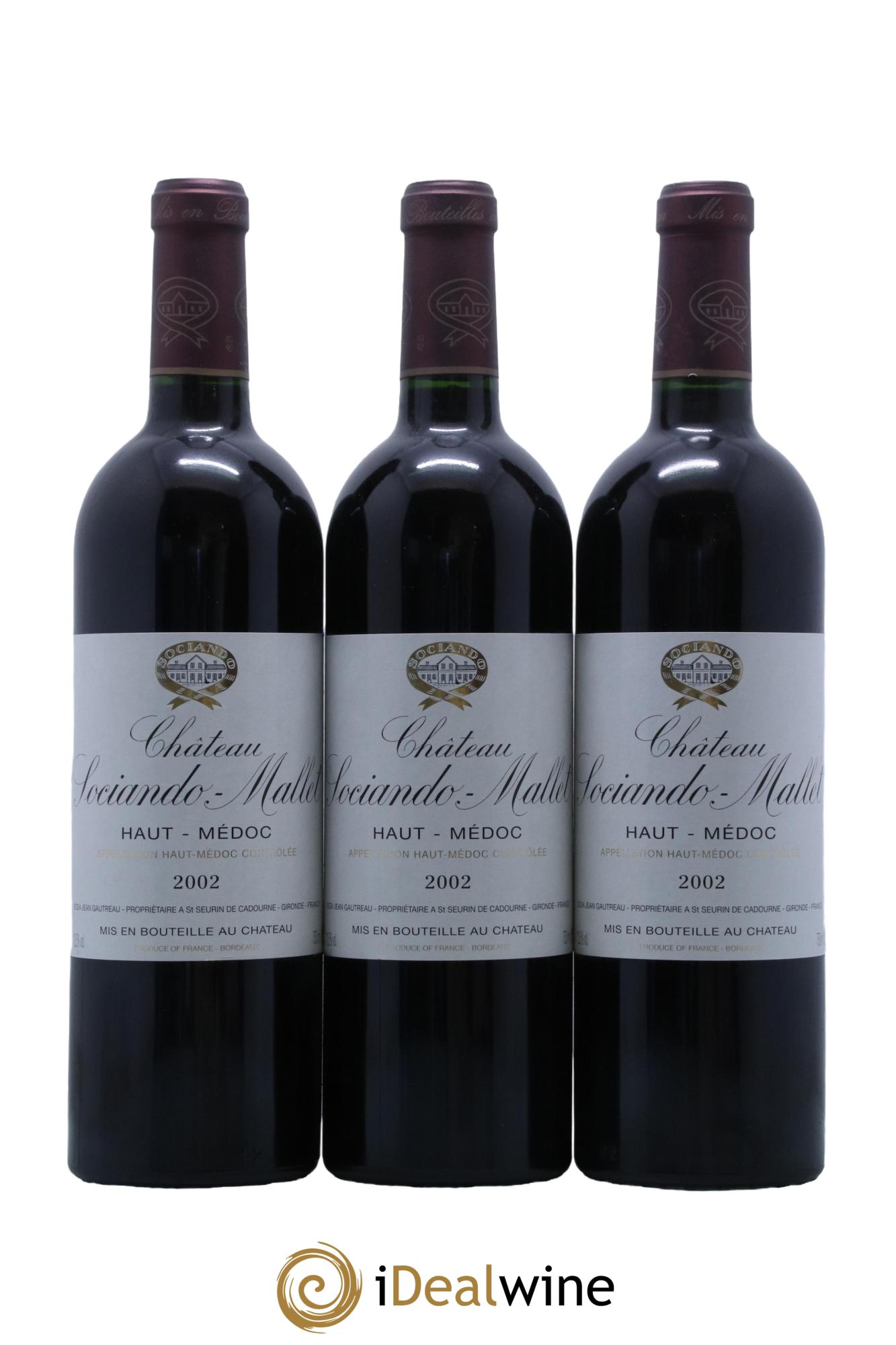 Château Sociando Mallet  2002 - Lot de 12 bouteilles - 4