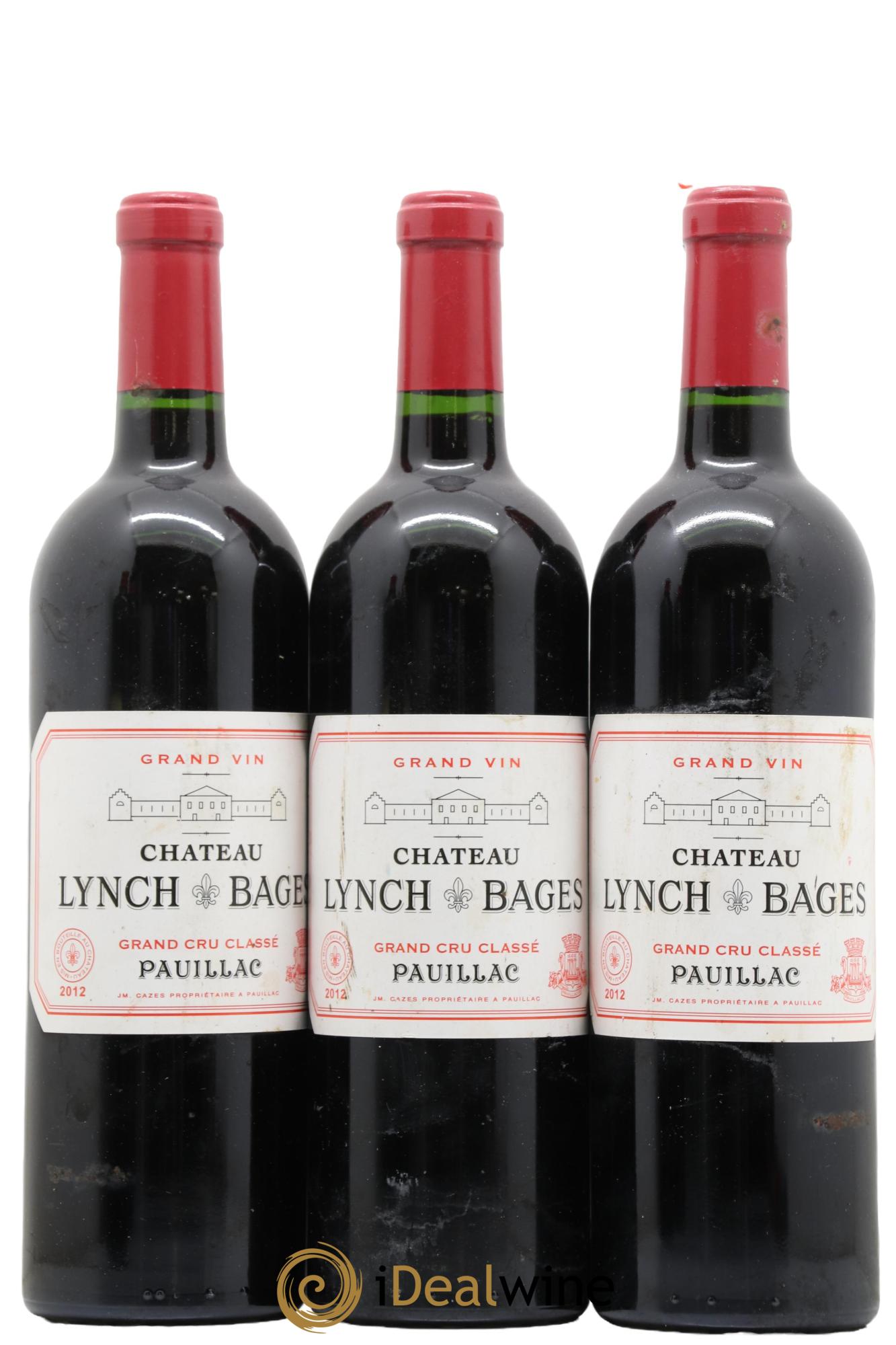 Château Lynch Bages 5ème Grand Cru Classé 2012 - Lotto di 3 bottiglie - 0