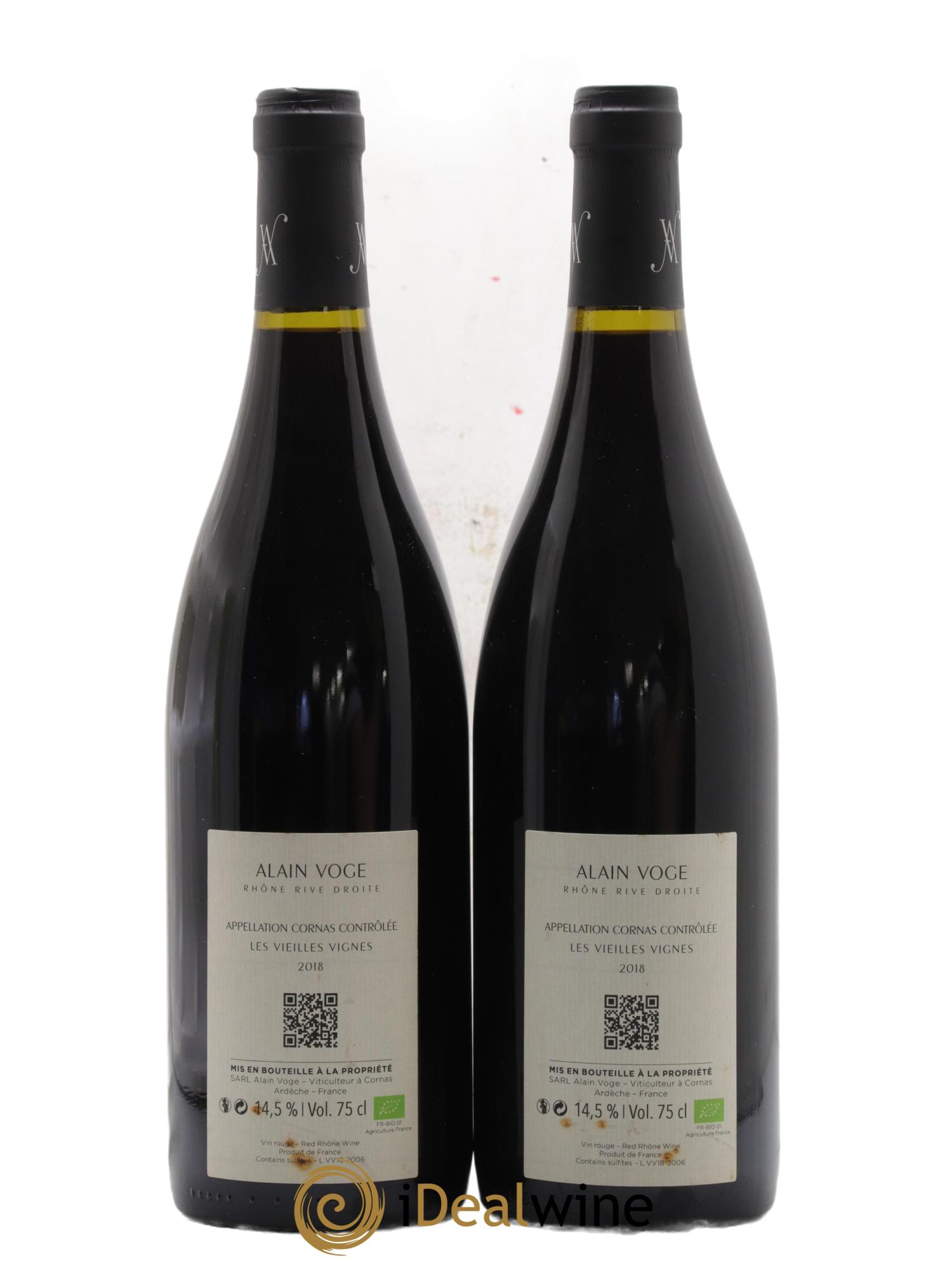 Cornas Les Vieilles Vignes Alain Voge (Domaine) 2018 - Lotto di 2 bottiglie - 1