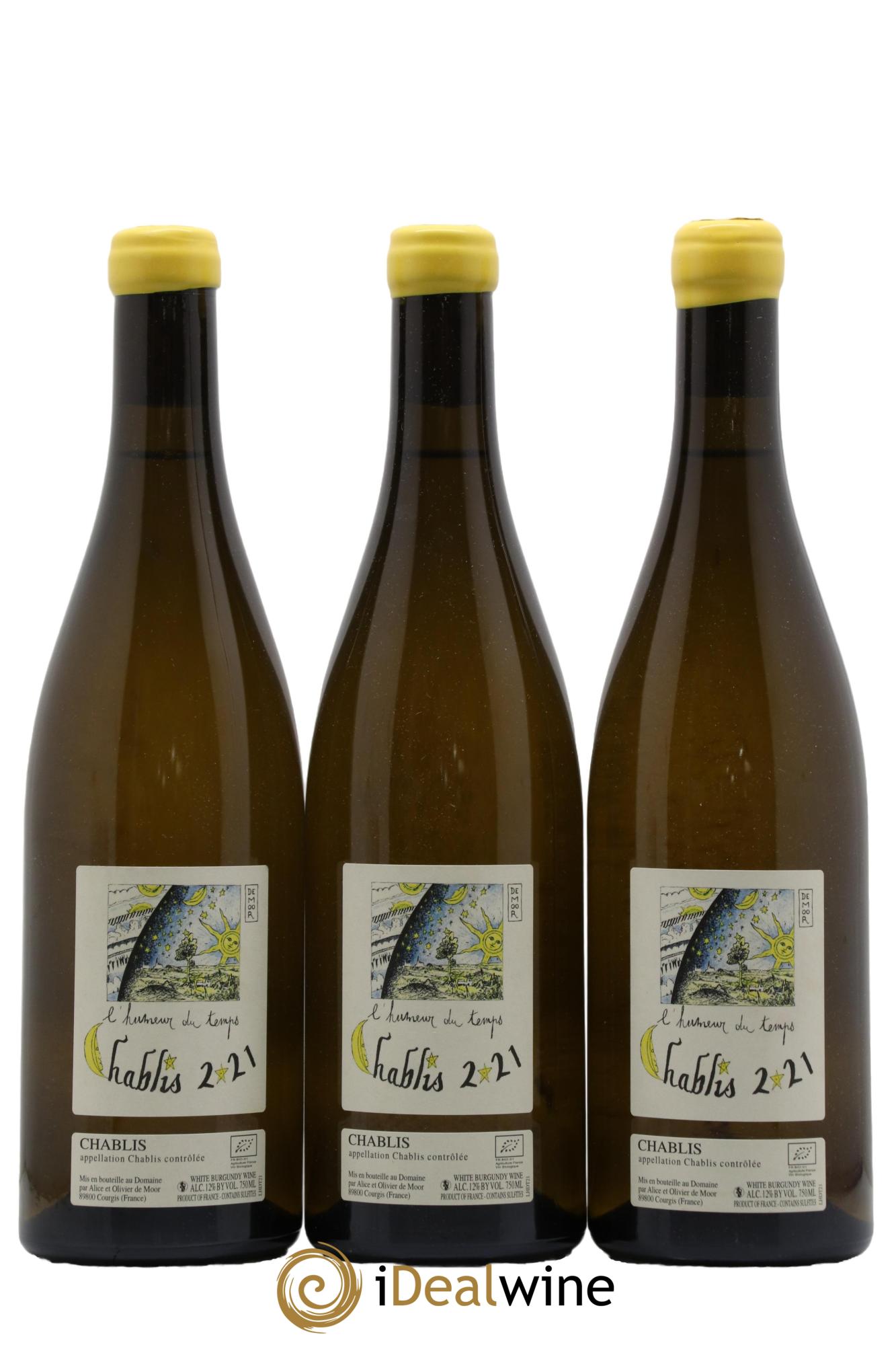 Chablis L'Humeur du Temps Alice et Olivier De Moor 2021 - Posten von 3 Flaschen - 0