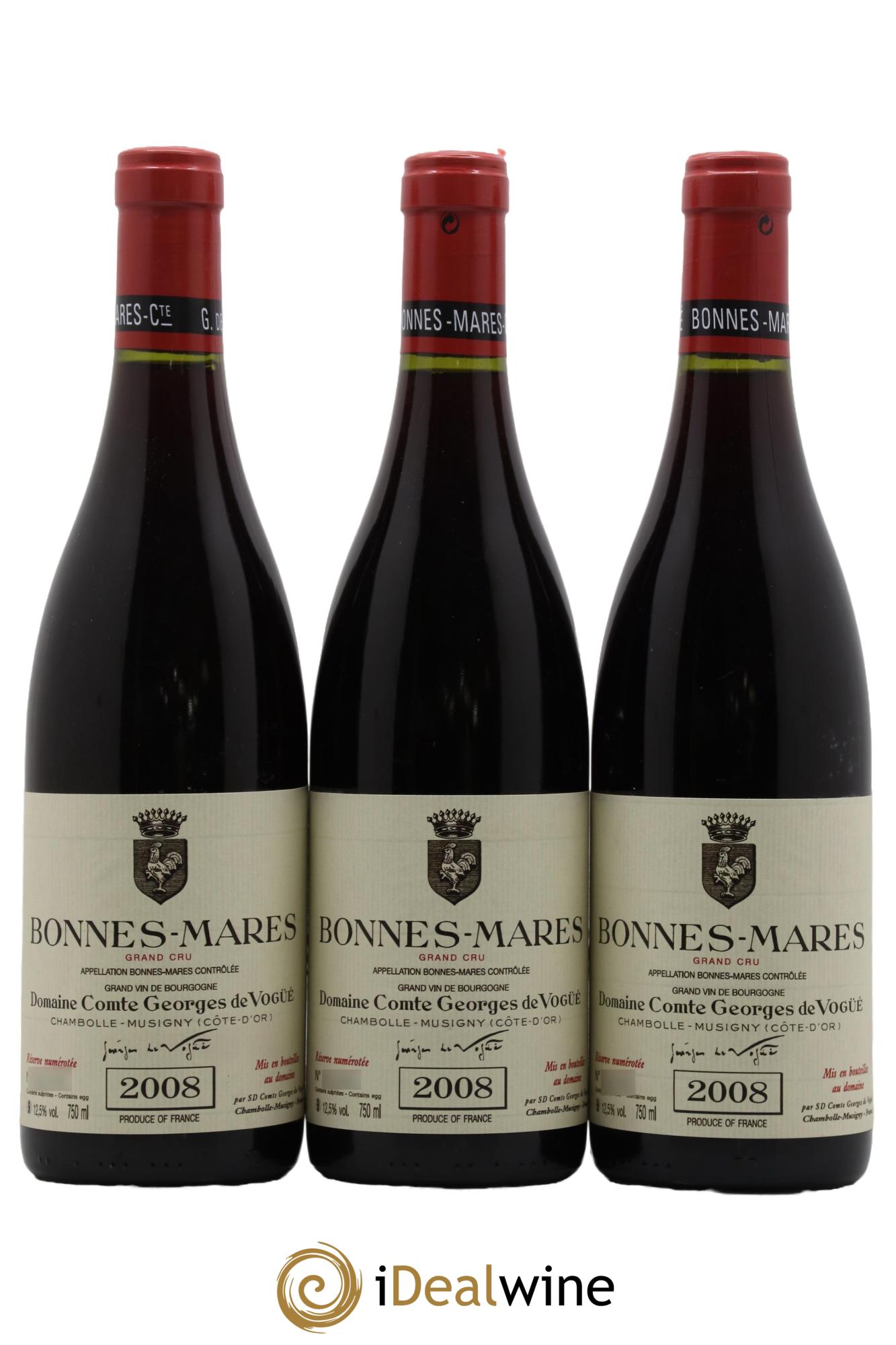 Bonnes-Mares Grand Cru Comte Georges de Vogüé  2008 - Lot de 6 bouteilles - 1