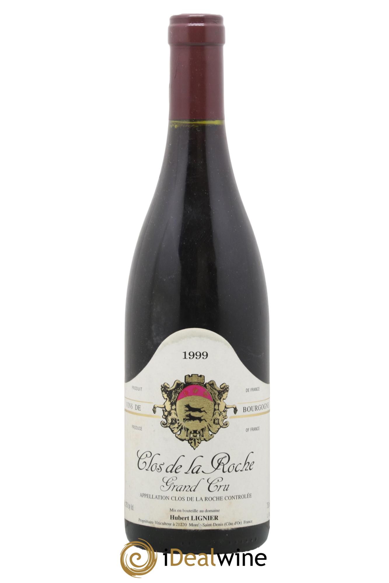 Clos de la Roche Grand Cru Hubert Lignier (Domaine) 1999 - Lot of 1 bottle - 0