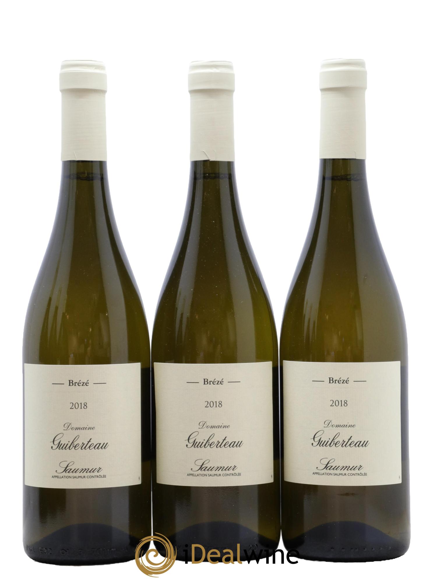 Saumur Brézé Domaine Guiberteau 2018 - Lot de 3 bouteilles - 0