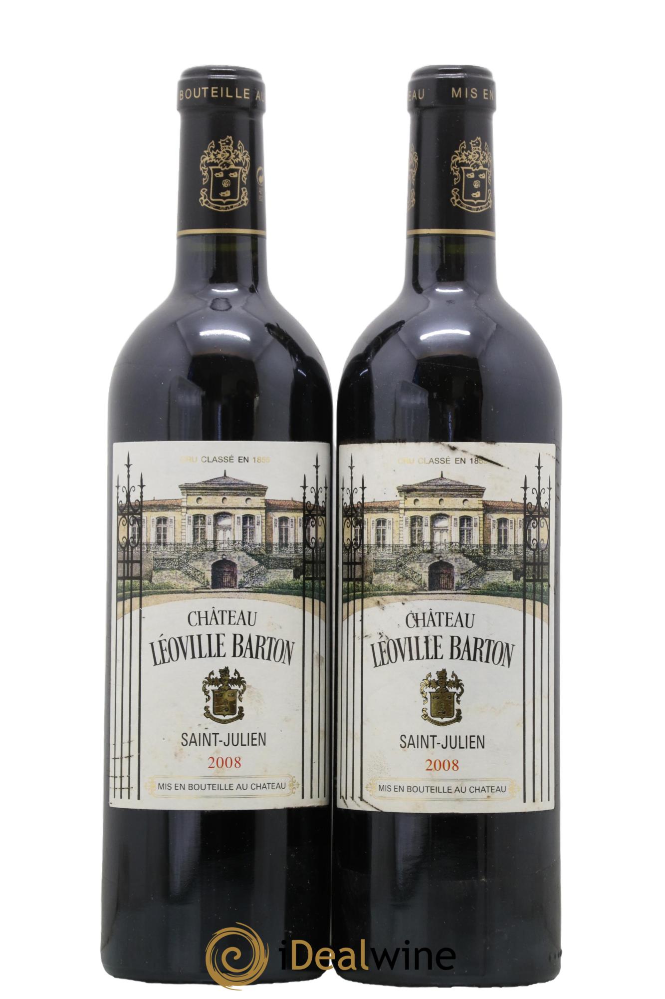 Château Léoville Barton 2ème Grand Cru Classé 2008 - Lotto di 2 bottiglie - 0