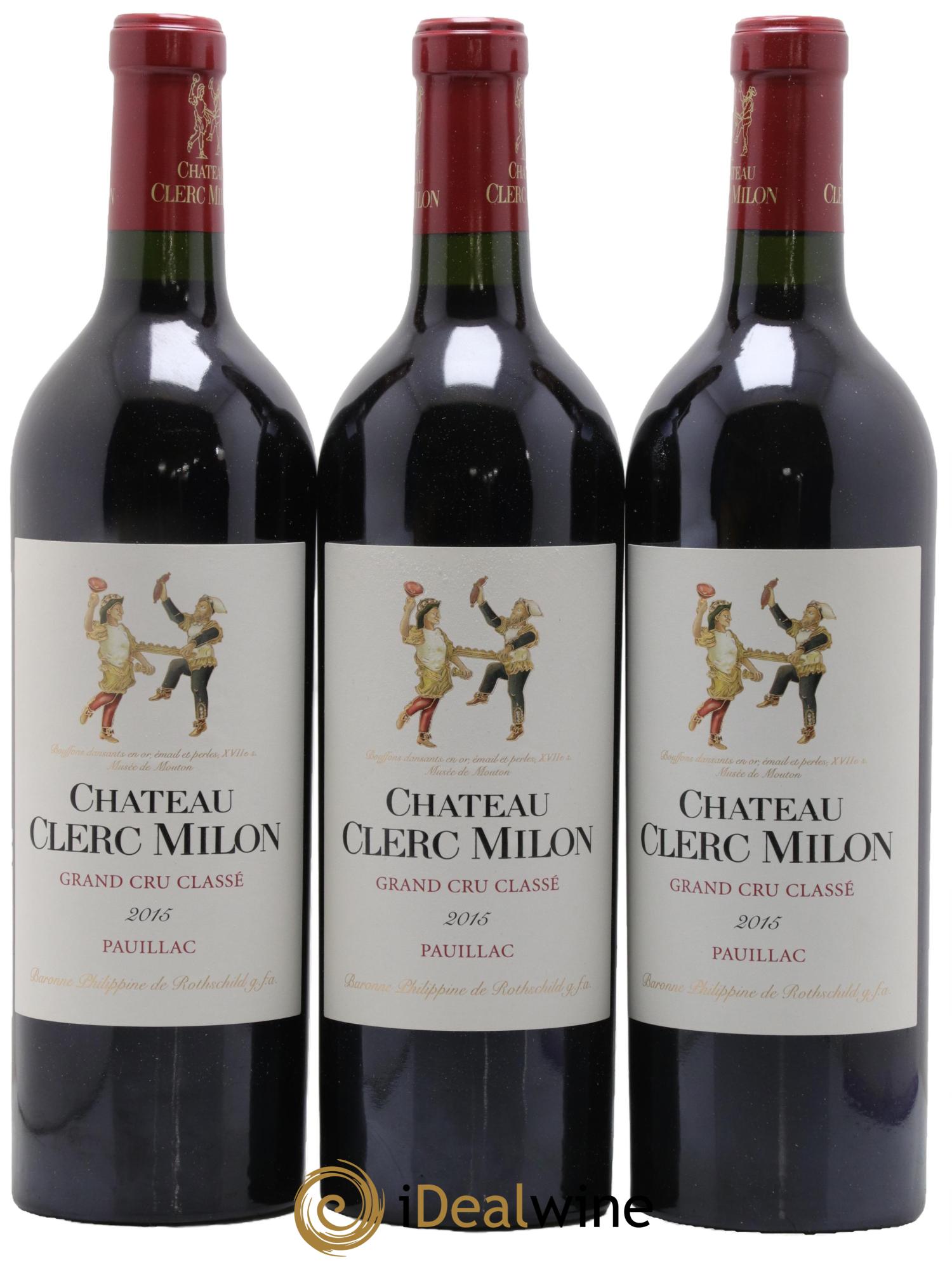 Château Clerc Milon 5ème Grand Cru Classé 2015 - Posten von 3 Flaschen - 0