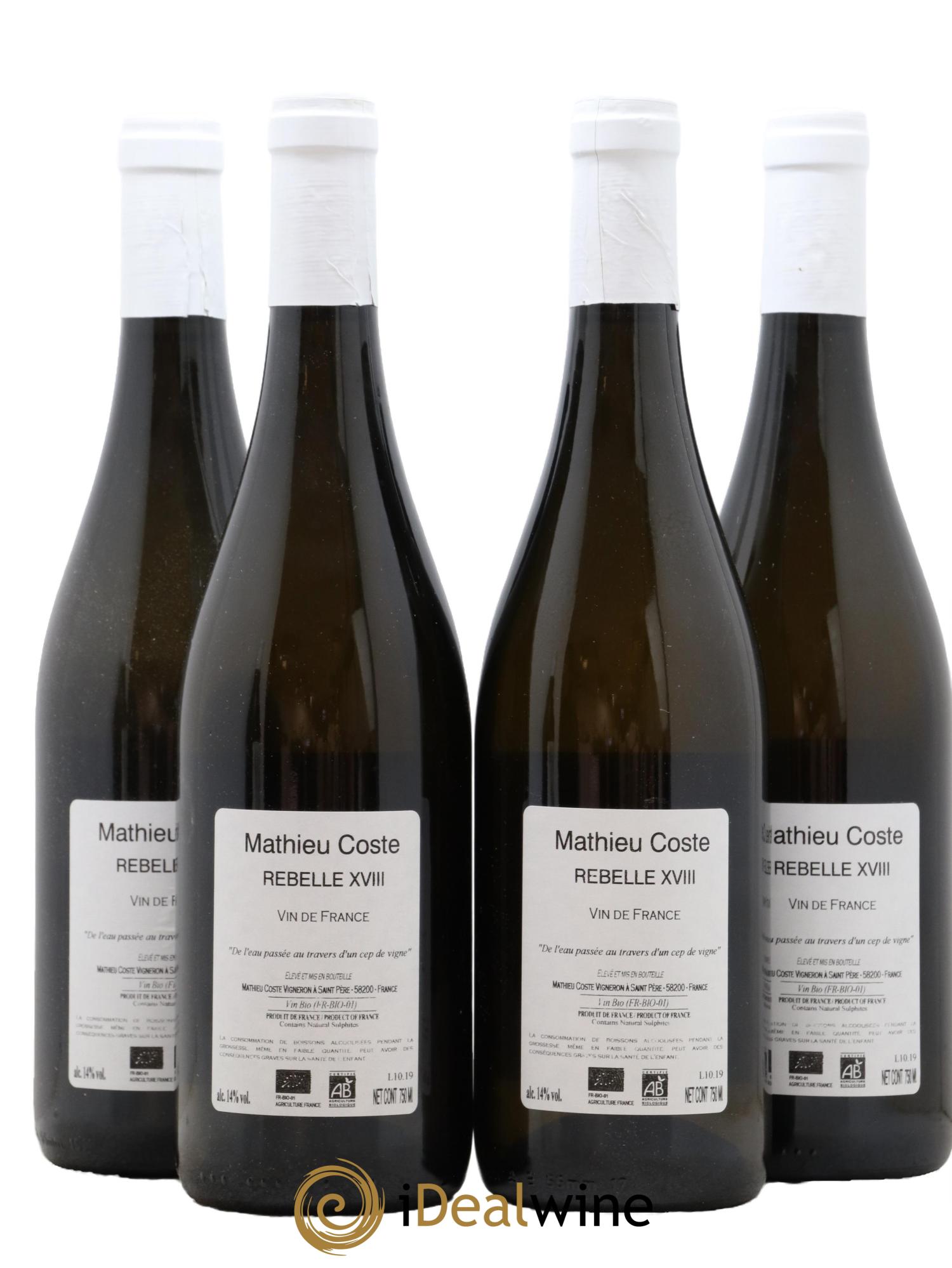 Vin de France Rebelle Mathieu Coste 2018 - Lot de 4 bouteilles - 1