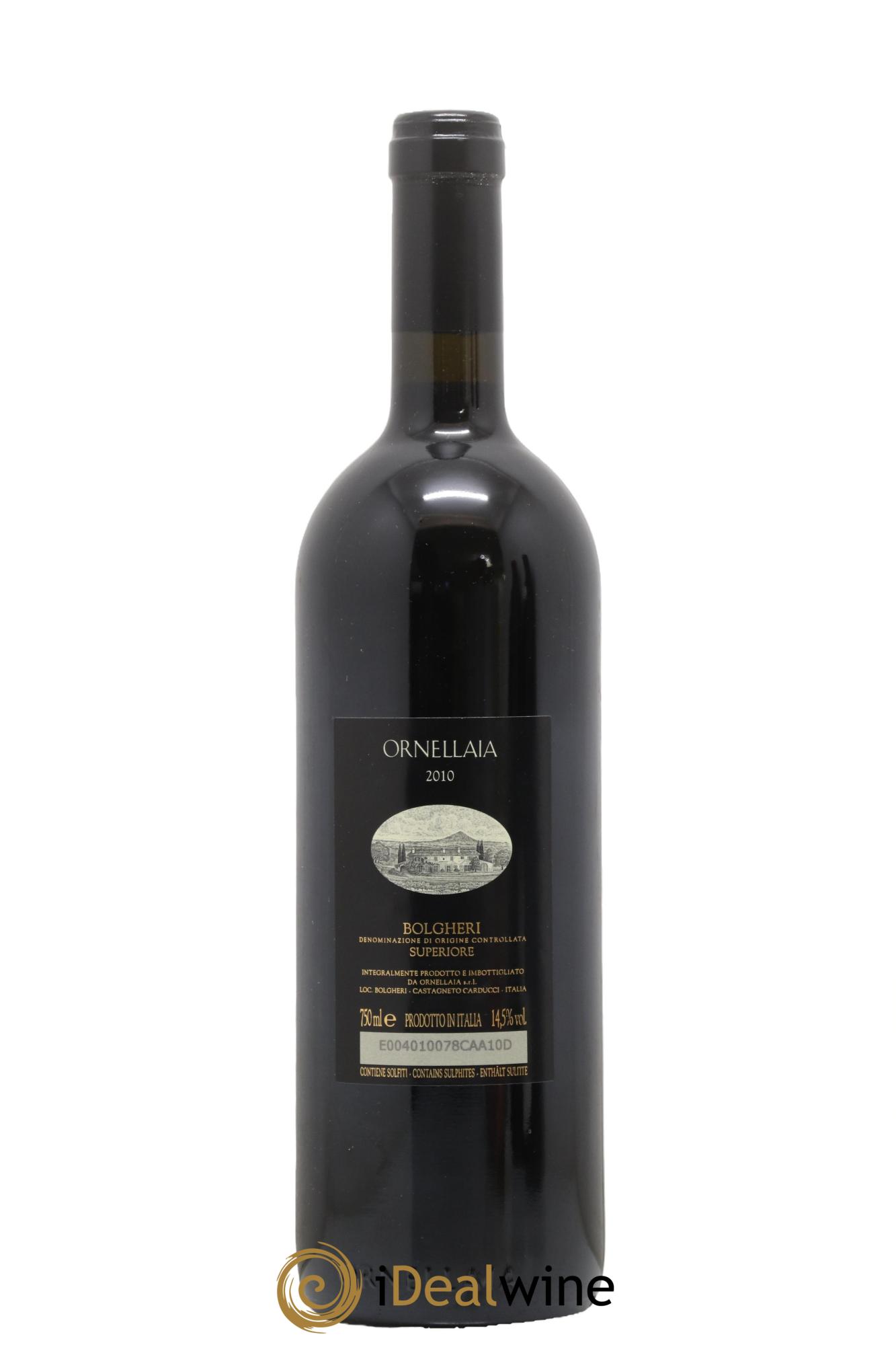 Bolgheri  DOC Superiore Ornellaia Tenuta Dell'Ornellaia - Frescobaldi 2010 - Lot de 1 bouteille - 1