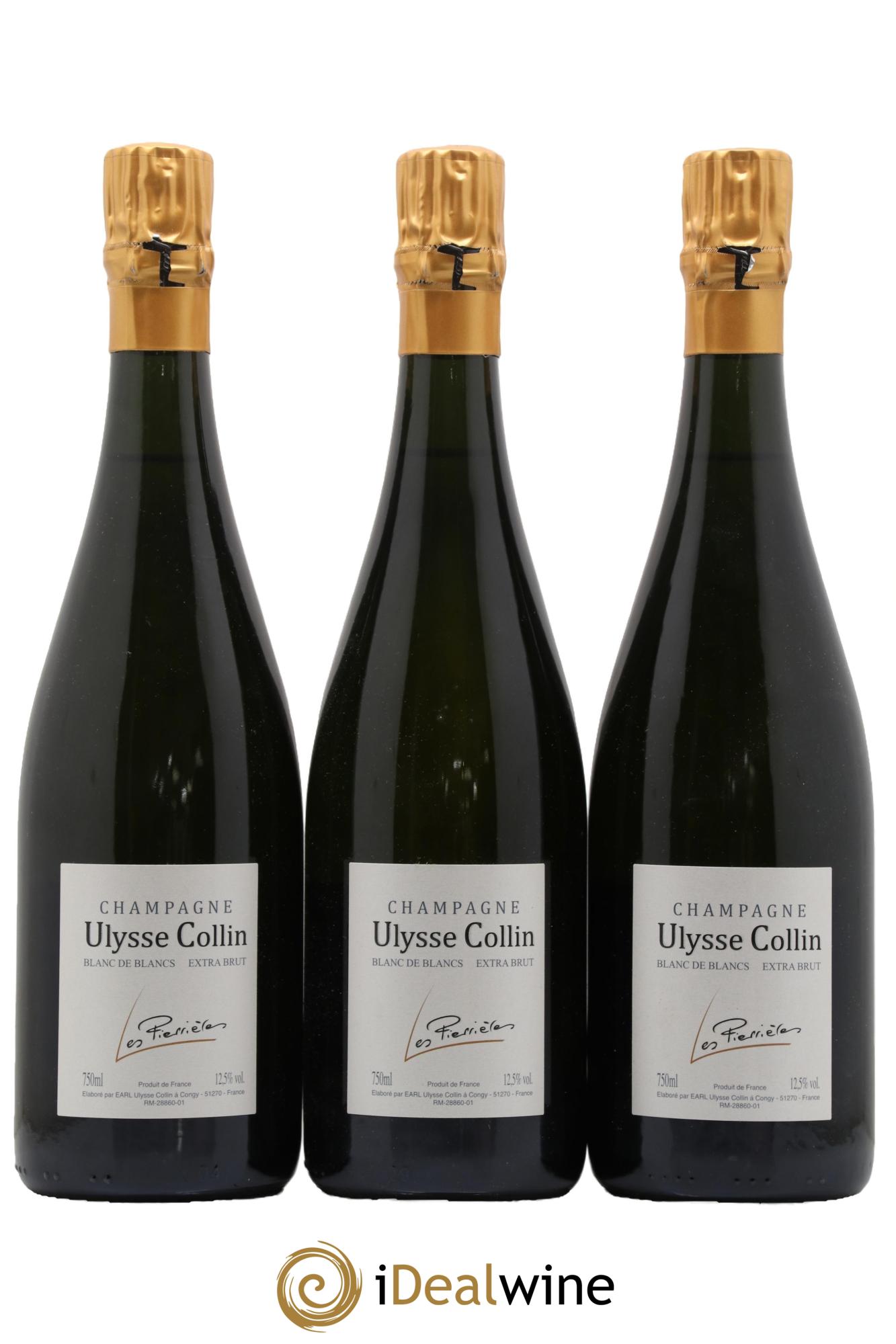 Blancs de Blancs Extra Brut Les Pierrières Ulysse Collin - Lotto di 3 bottiglie - 0