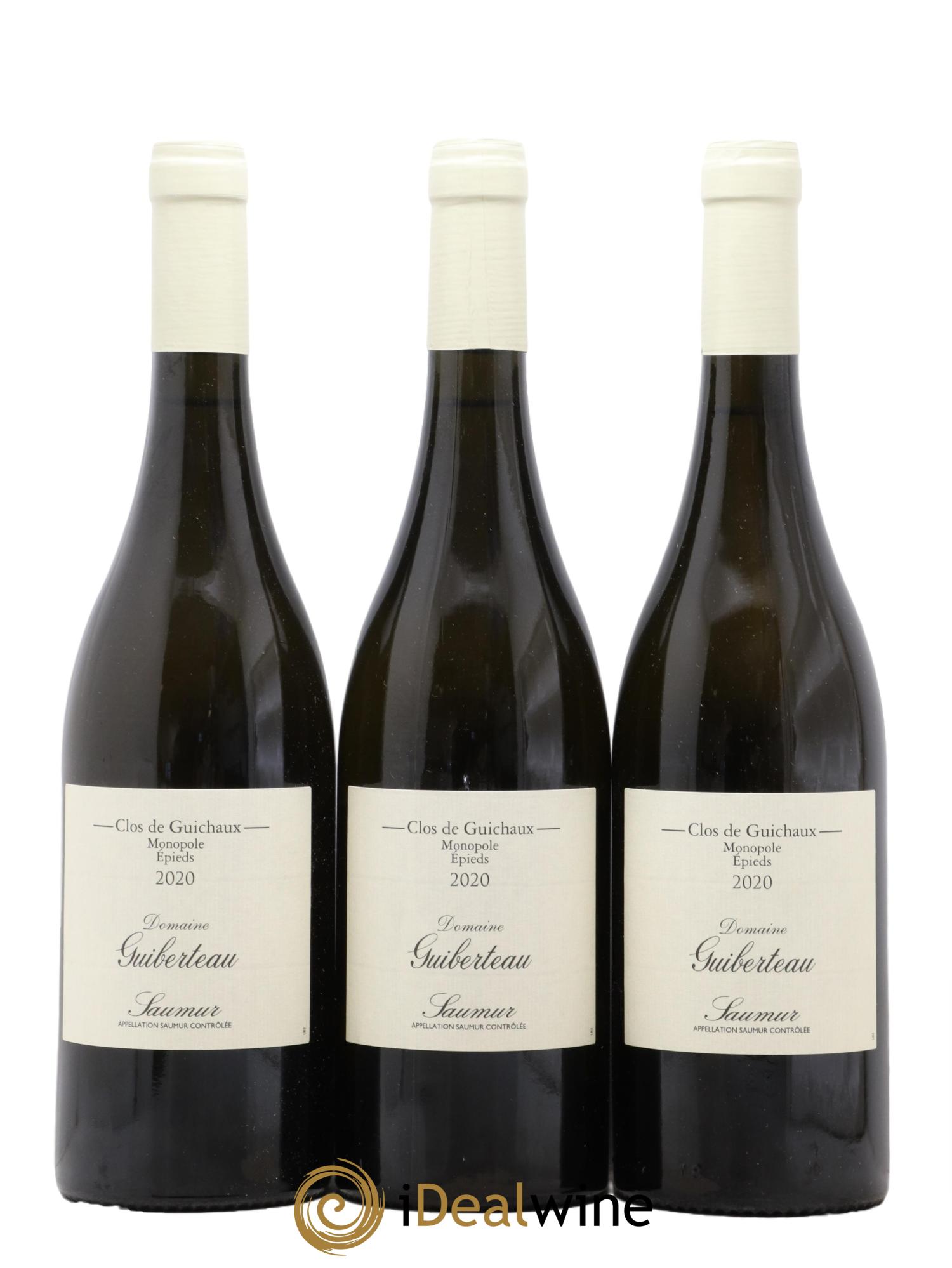 Saumur Clos de Guichaux Domaine Guiberteau 2020 - Lot de 3 bouteilles - 0