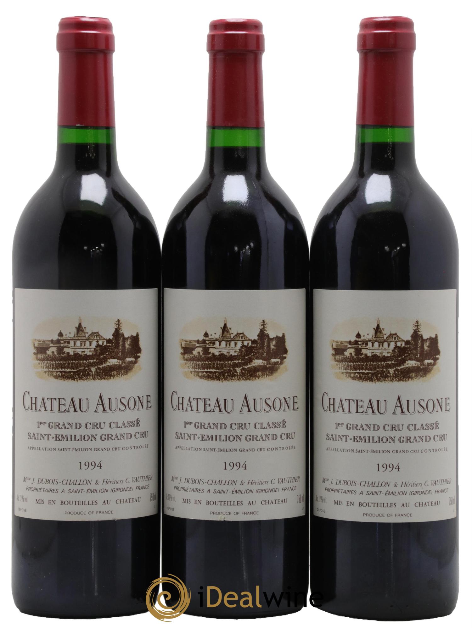 Château Ausone 1er Grand Cru Classé A 1994 - Lot de 3 bouteilles - 0