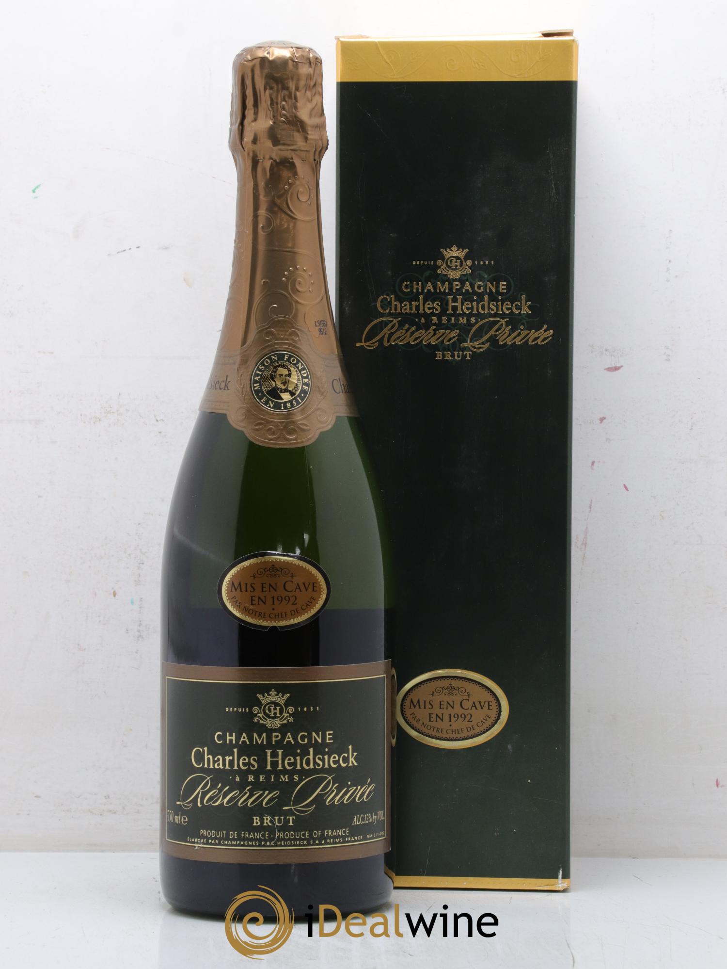 Champagne Brut Reserve Mise en Cave en 1992 Charles Heidsieck - Lot of 1 bottle - 1