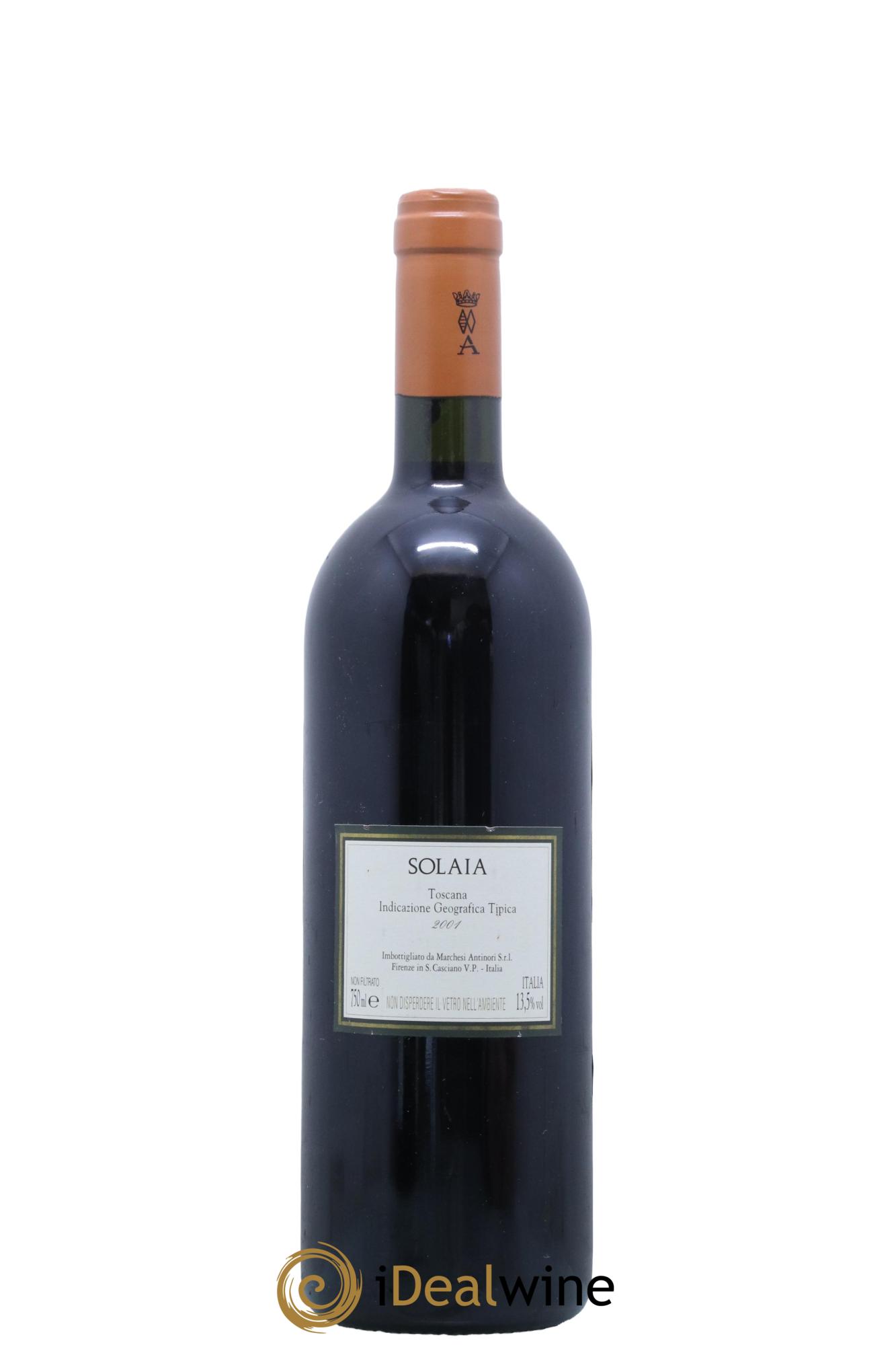 Toscana IGT Solaia Tenuta Tignanello - Antinori  2001 - Lot de 1 bouteille - 1