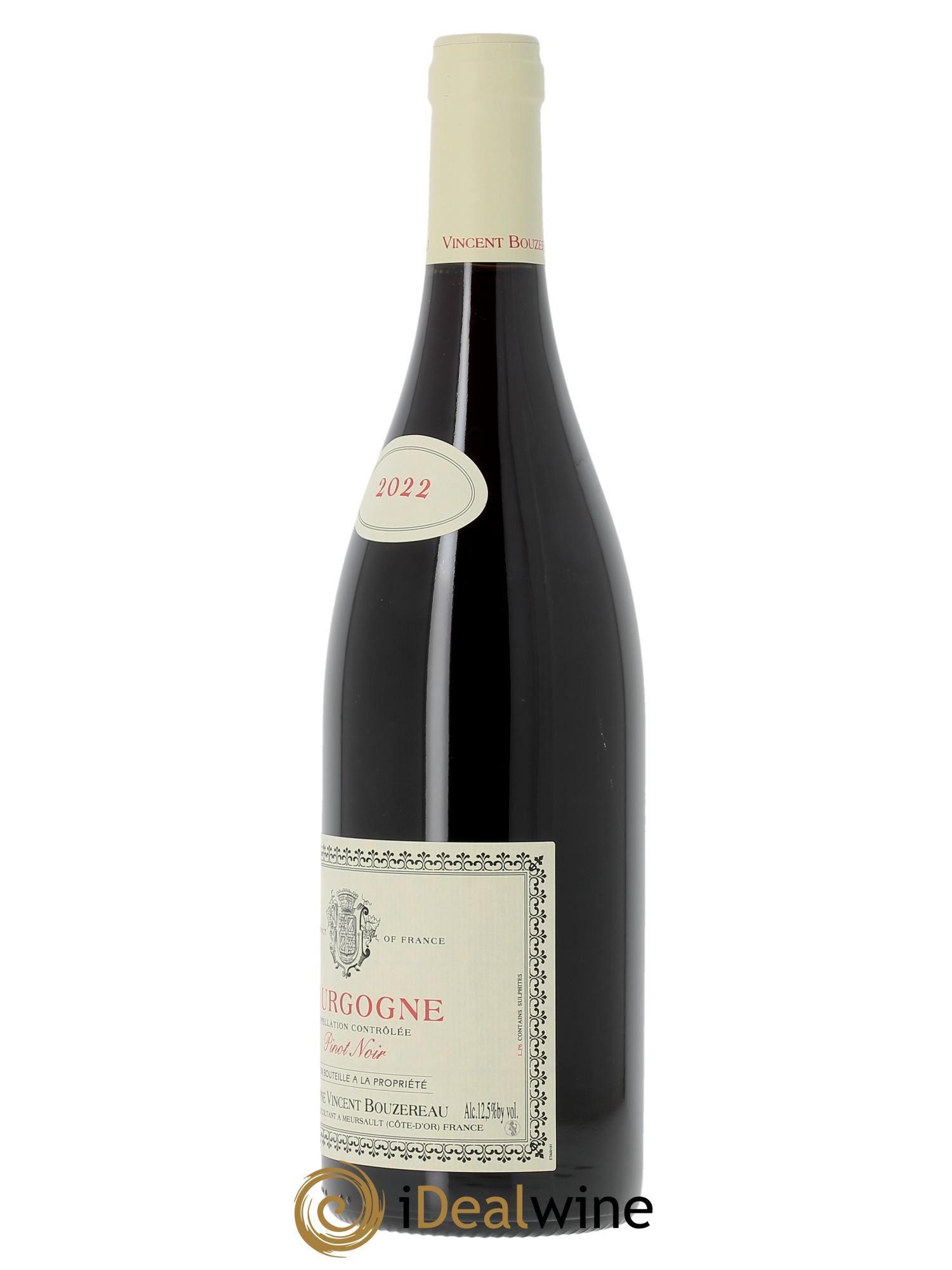 Bourgogne Pinot Noir Vincent Bouzereau (Domaine)  2022 - Posten von 1 Flasche - 1