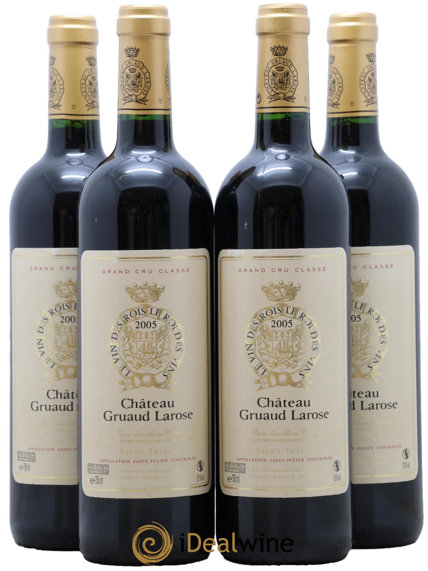 Château Gruaud Larose 2ème Grand Cru Classé 2005 - Lot de 4 bouteilles - 0