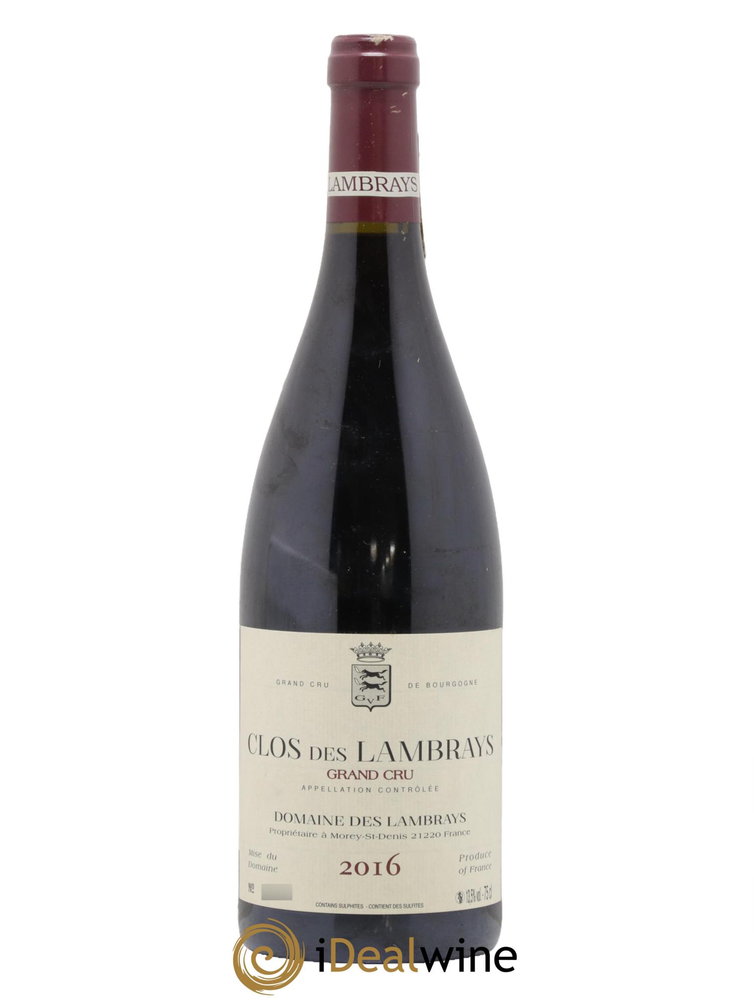 Clos des Lambrays Grand Cru Domaine des Lambrays 2016 - Lotto di 1 bottiglia - 0