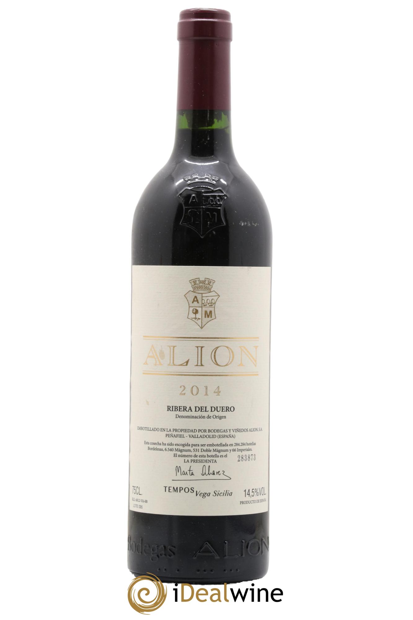 Ribera Del Duero DO Vega Sicilia Alion Famille Alvarez 2014 - Lot of 1 bottle - 0