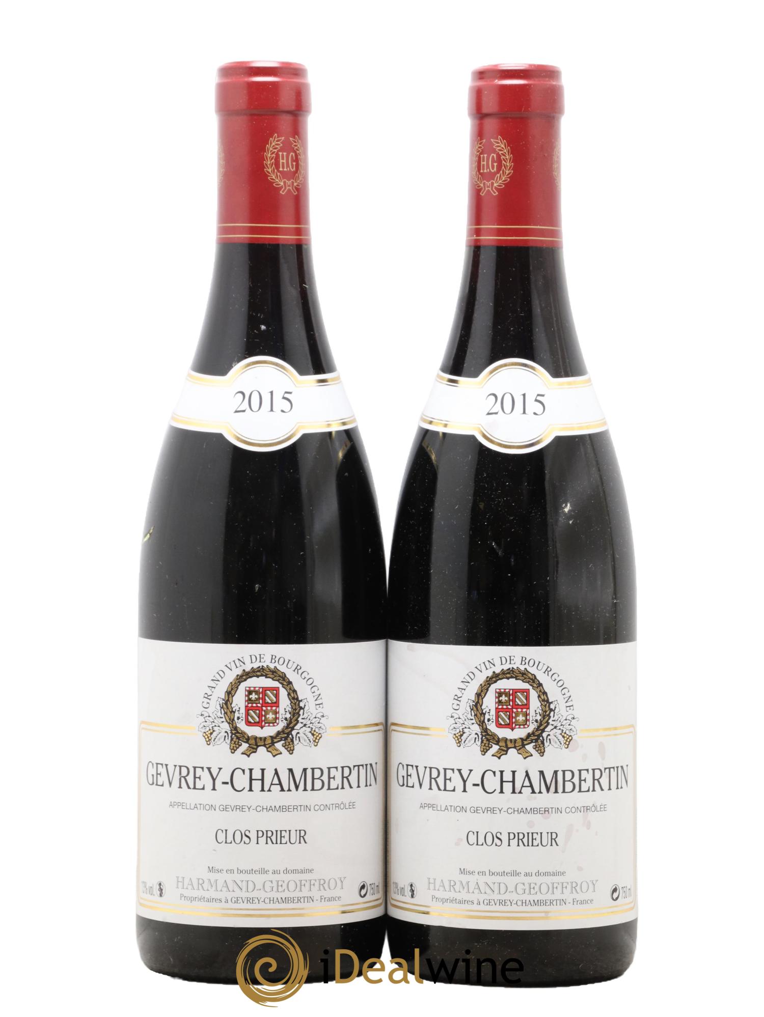 Gevrey-Chambertin Clos Prieur Harmand-Geoffroy (Domaine) 2015 - Lot de 2 bouteilles - 0