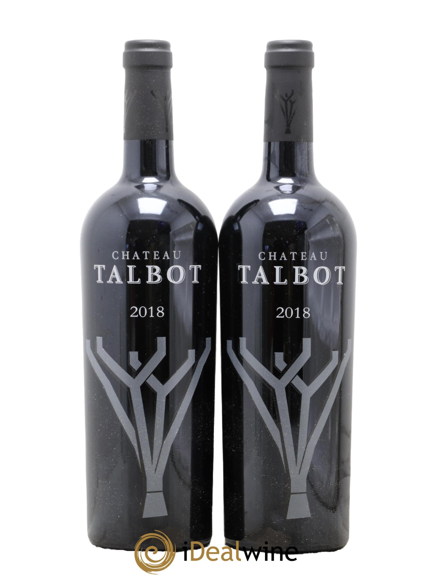 Château Talbot 4ème Grand Cru Classé 2018 - Posten von 2 Flaschen - 0