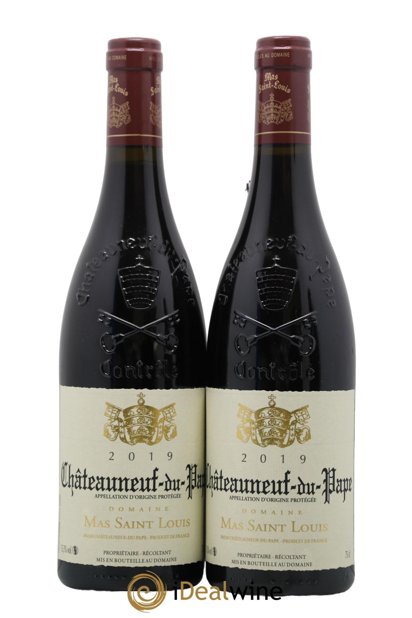 Châteauneuf-du-Pape Mas Saint Louis 2019 - Posten von 2 Flaschen - 0