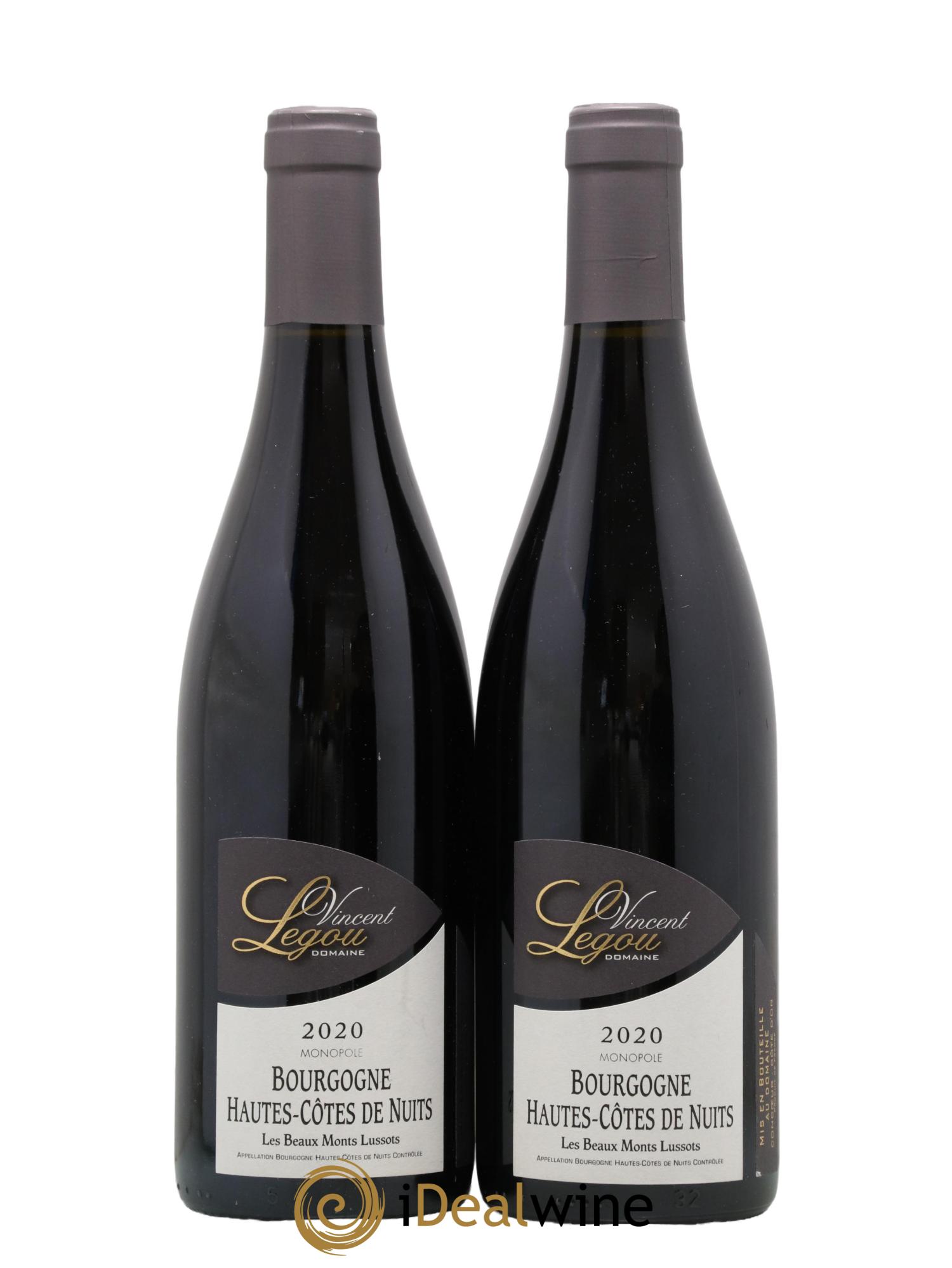 Hautes-Côtes de Nuits Les Beaux Monts Lussots Domaine Vincent Legou 2020 - Lot de 2 bouteilles - 0