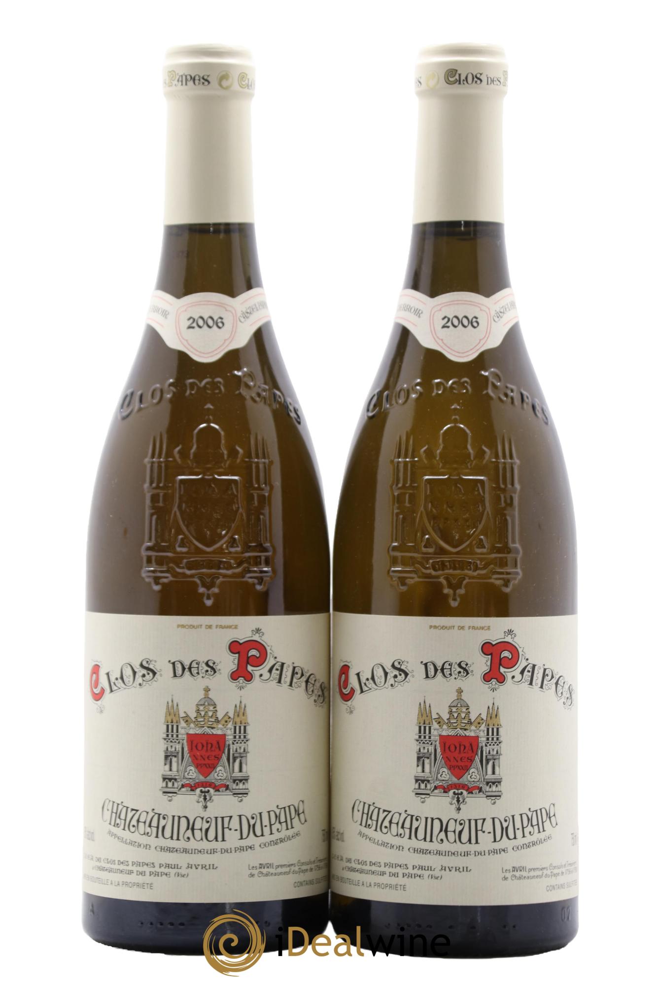 Châteauneuf-du-Pape Clos des Papes - Paul Avril 2006 - Lot de 2 bouteilles - 0