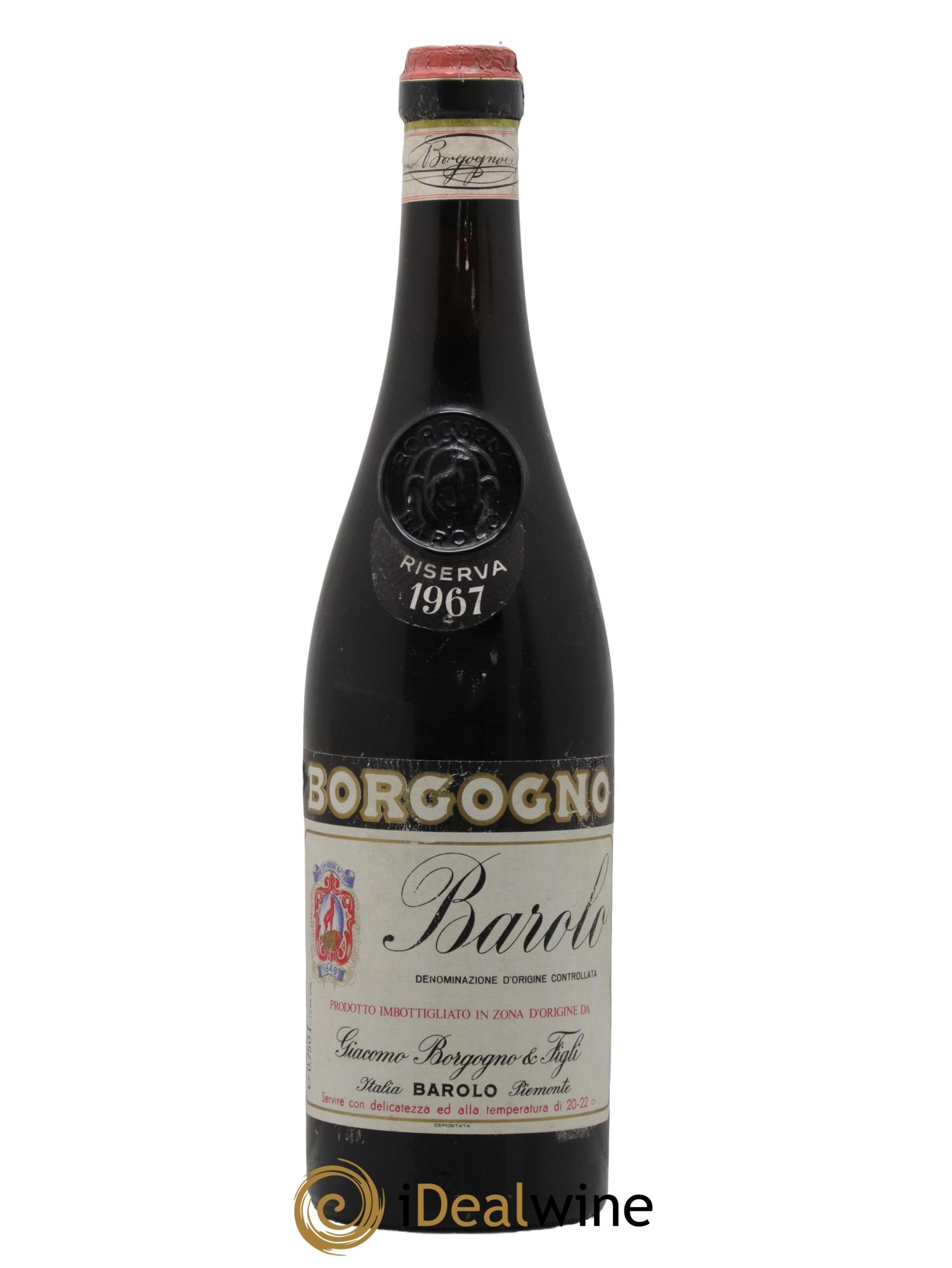 Barolo DOCG Riserva Giacomo Borgogno 1967 - Lot de 1 bouteille - 0