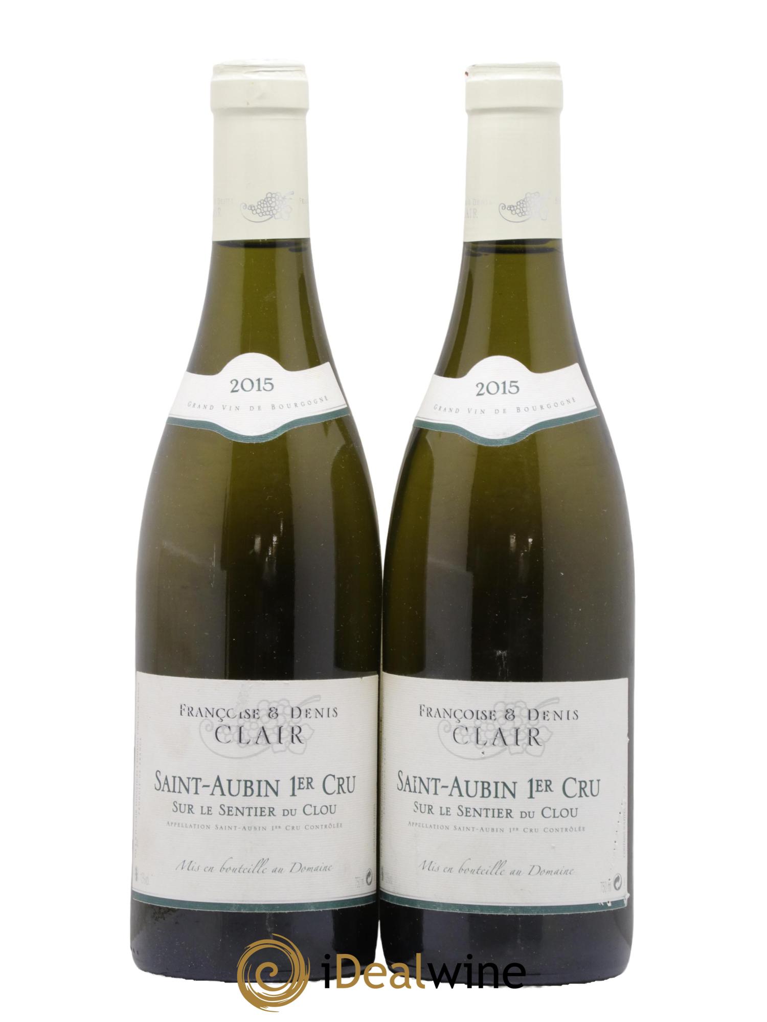 Saint-Aubin 1er Cru Sur le Sentier du Clou Domaine Françoise Denis Clair 2015 - Lot de 2 bouteilles - 0