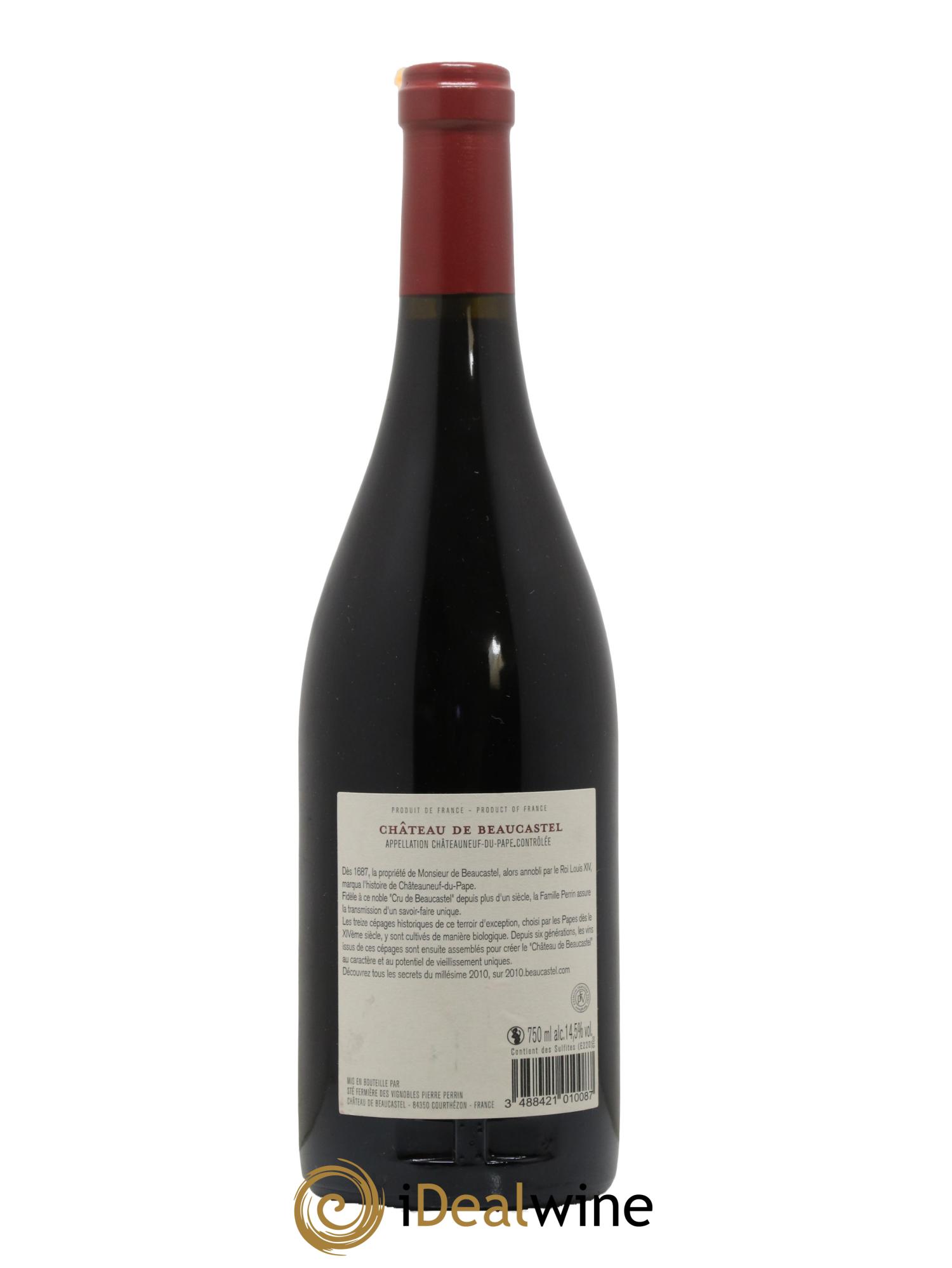 Châteauneuf-du-Pape Château de Beaucastel Famille Perrin 2010 - Lotto di 1 bottiglia - 1